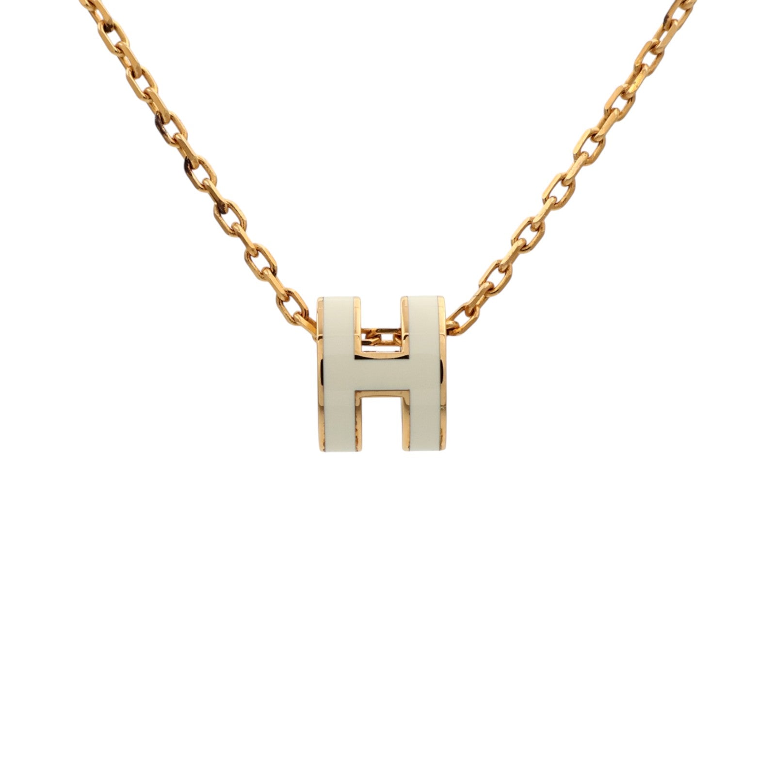 HERMES 金屬/琺瑯Mini Pop H Necklace項鍊Nata
