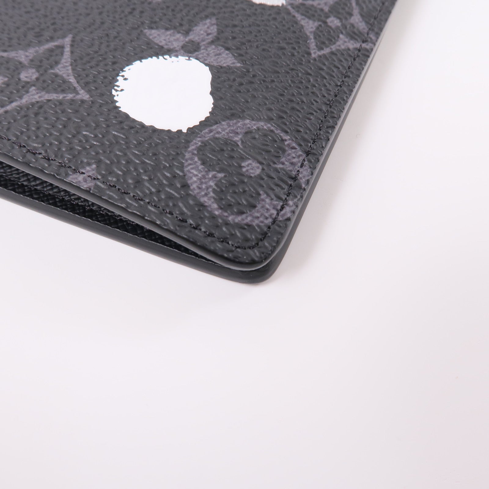 LOUIS VUITTON Monogram Eclipse LVxYK Portefeuille Brazza Long Wallet長錢包黑色