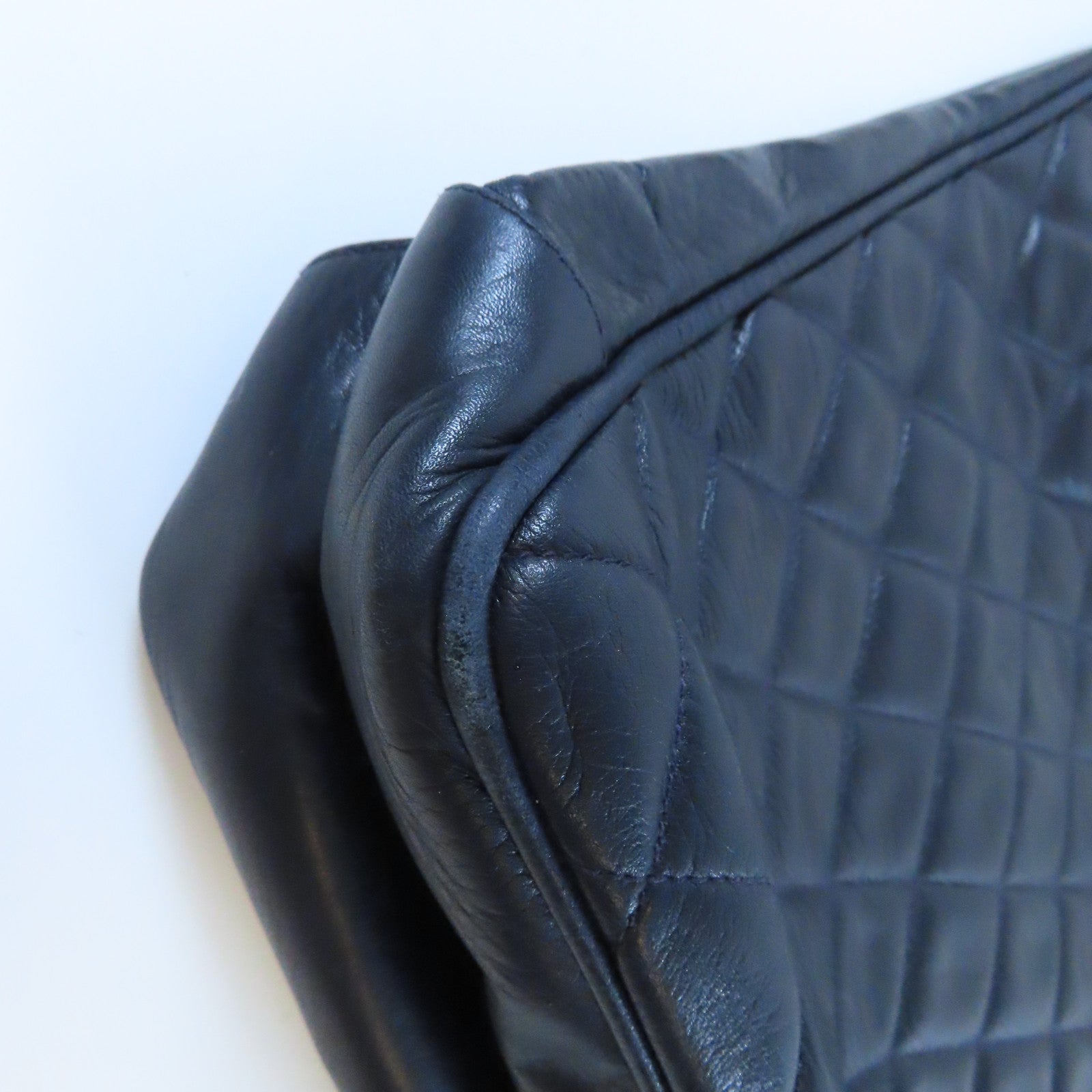 CHANEL 【均一特價】菱格羊皮皮革Chain Shoulder Bag金扣鏈帶肩背袋藍色