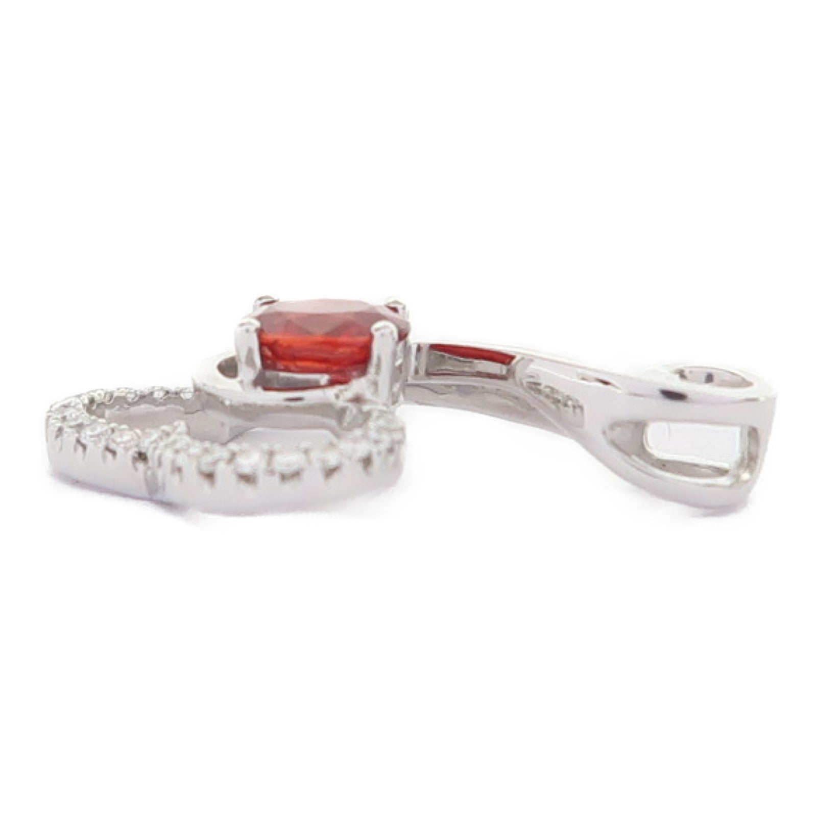 JEWELRY 18K白金Ruby 2.09g 0.522ct紅寶石/0.183ct鑽石吊墜