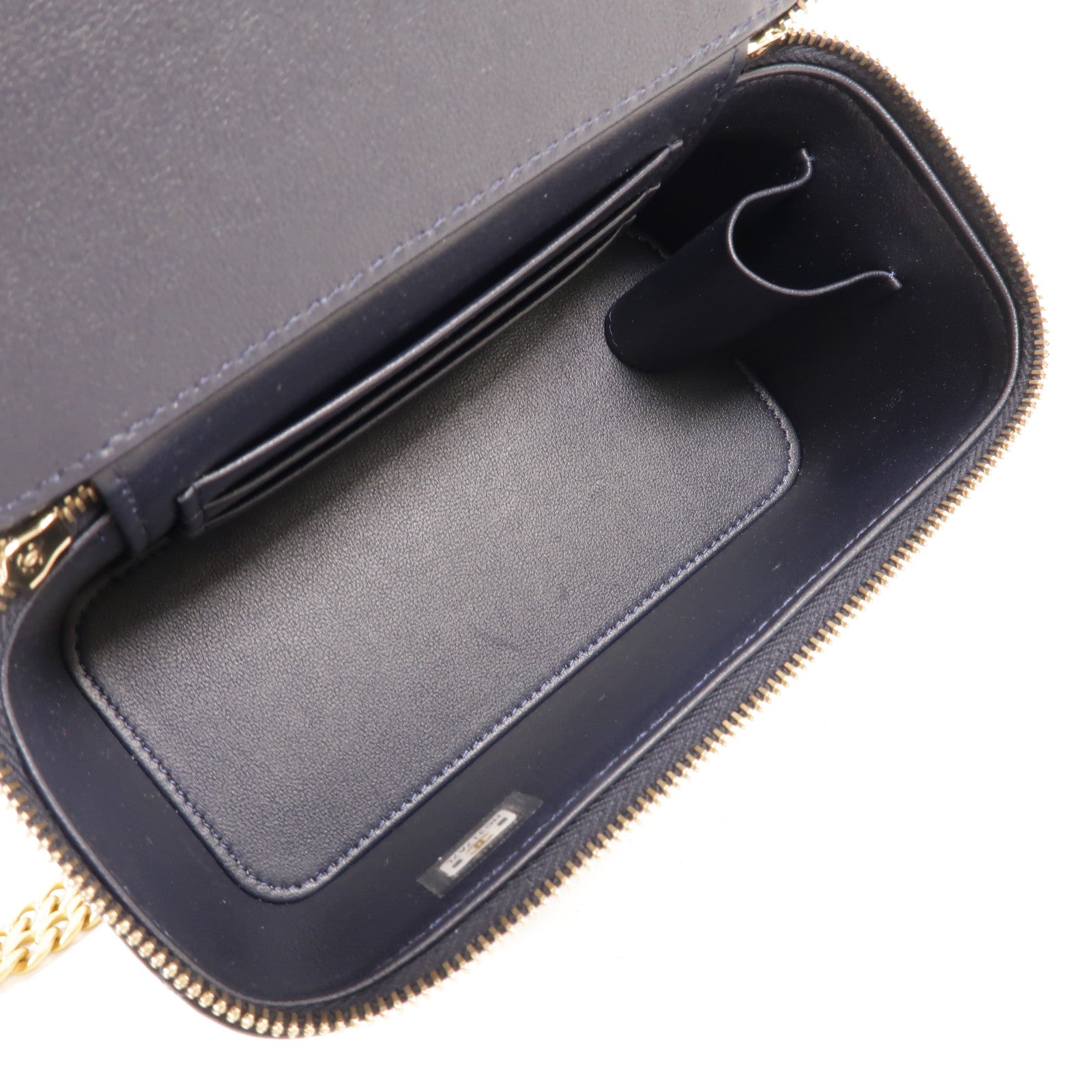 CHANEL 羊皮皮革Vanity Case鏈帶肩背袋