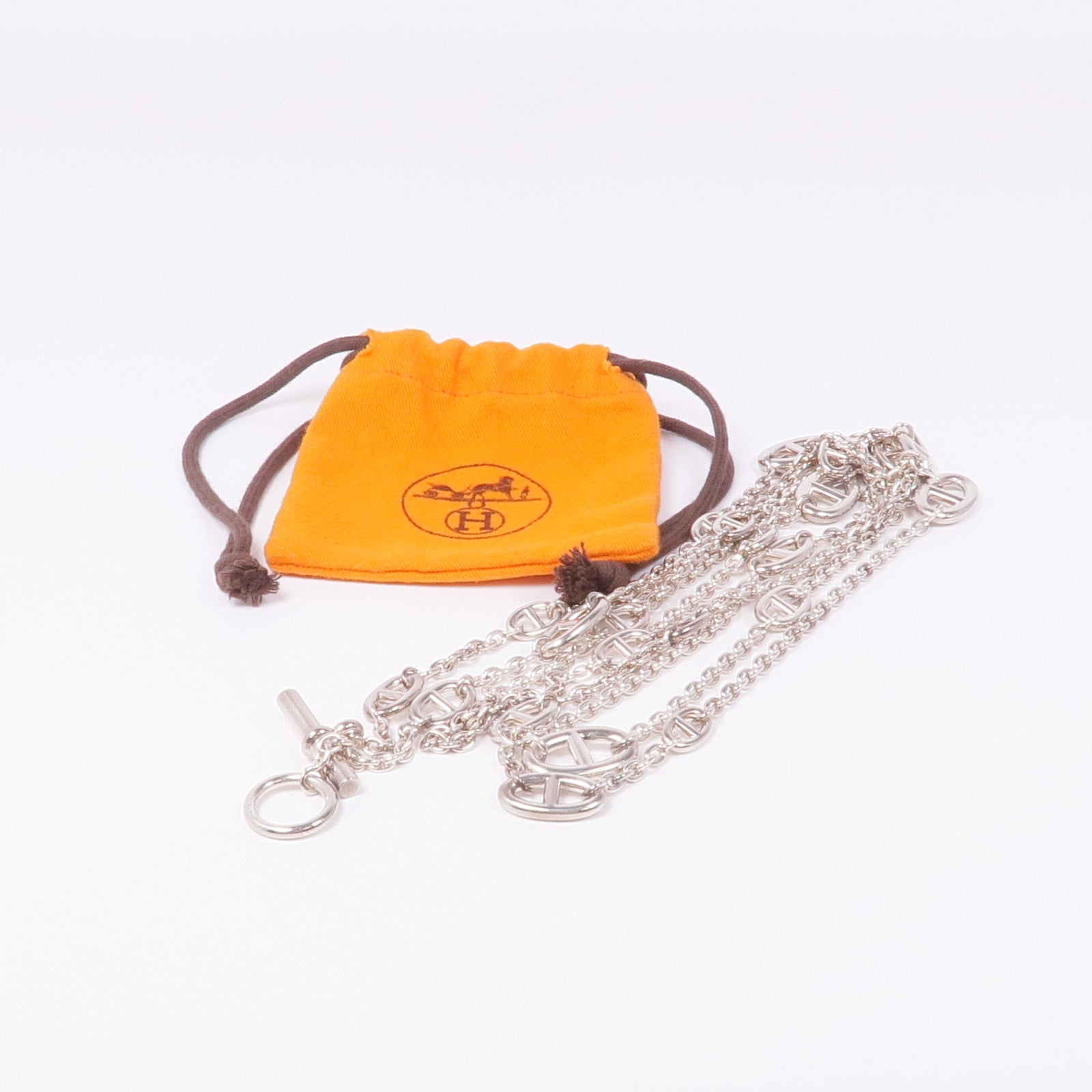 HERMES 925純銀Farandole Long Necklace 120項鍊