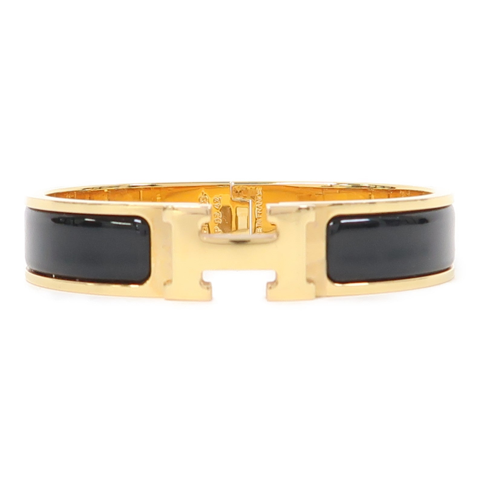 HERMES 金屬Clic H手鐲黑色