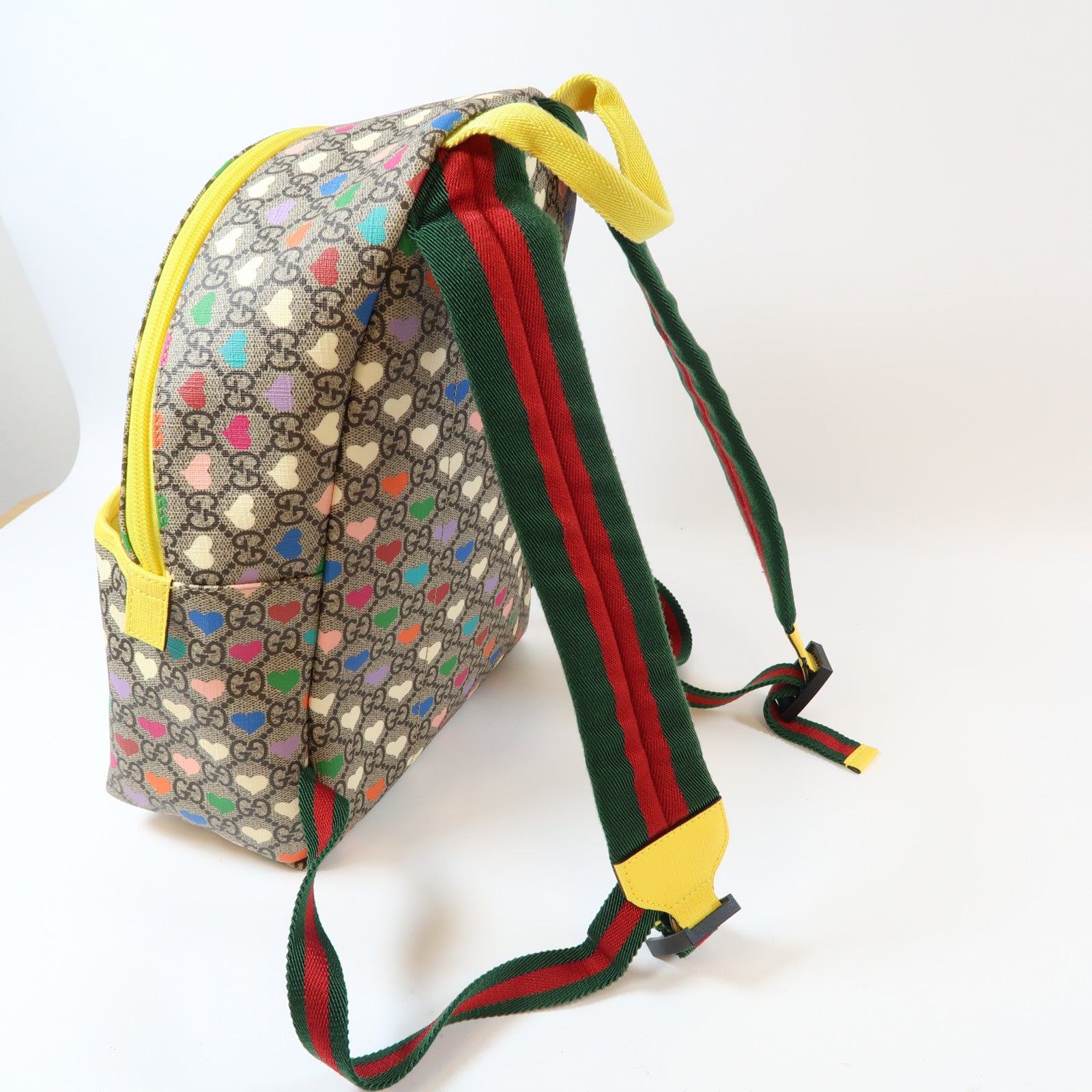 Leather Backpack Canvas Backpacks Gucci Kids Backpack GUCCI 塗層