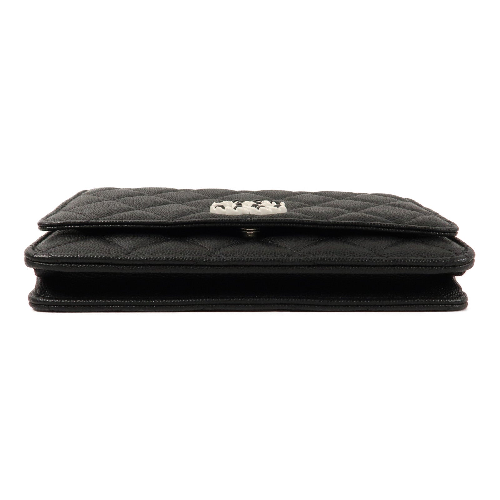 CHANEL 牛皮皮革WOC Wallet On Chain銀扣鏈帶肩背袋