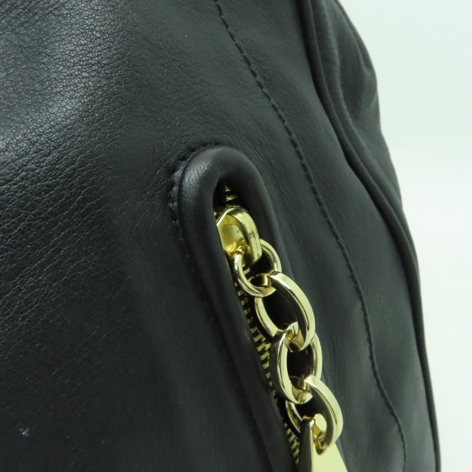 SEE BY CHLOE 【清倉大減價】牛皮皮革Shoulder Bag金扣肩背袋黒色