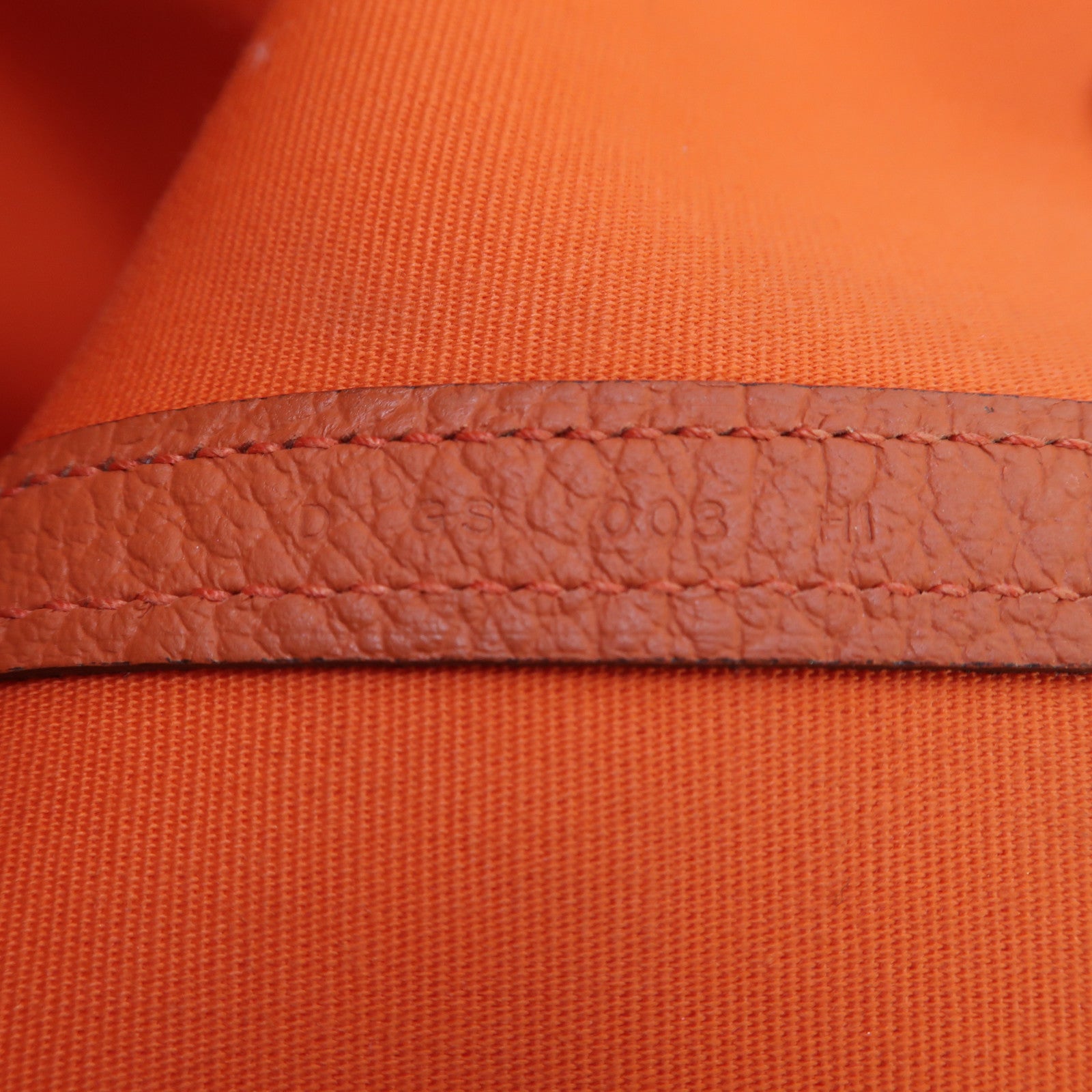 HERMES 【激減優惠】Toile H帆布Garden Party 42cm銀扣手挽袋橙色