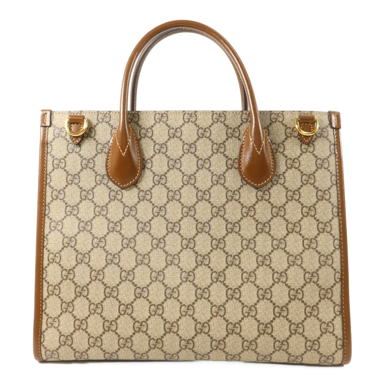 GUCCI 塗層帆布Interlocking G手挽肩背兩用袋