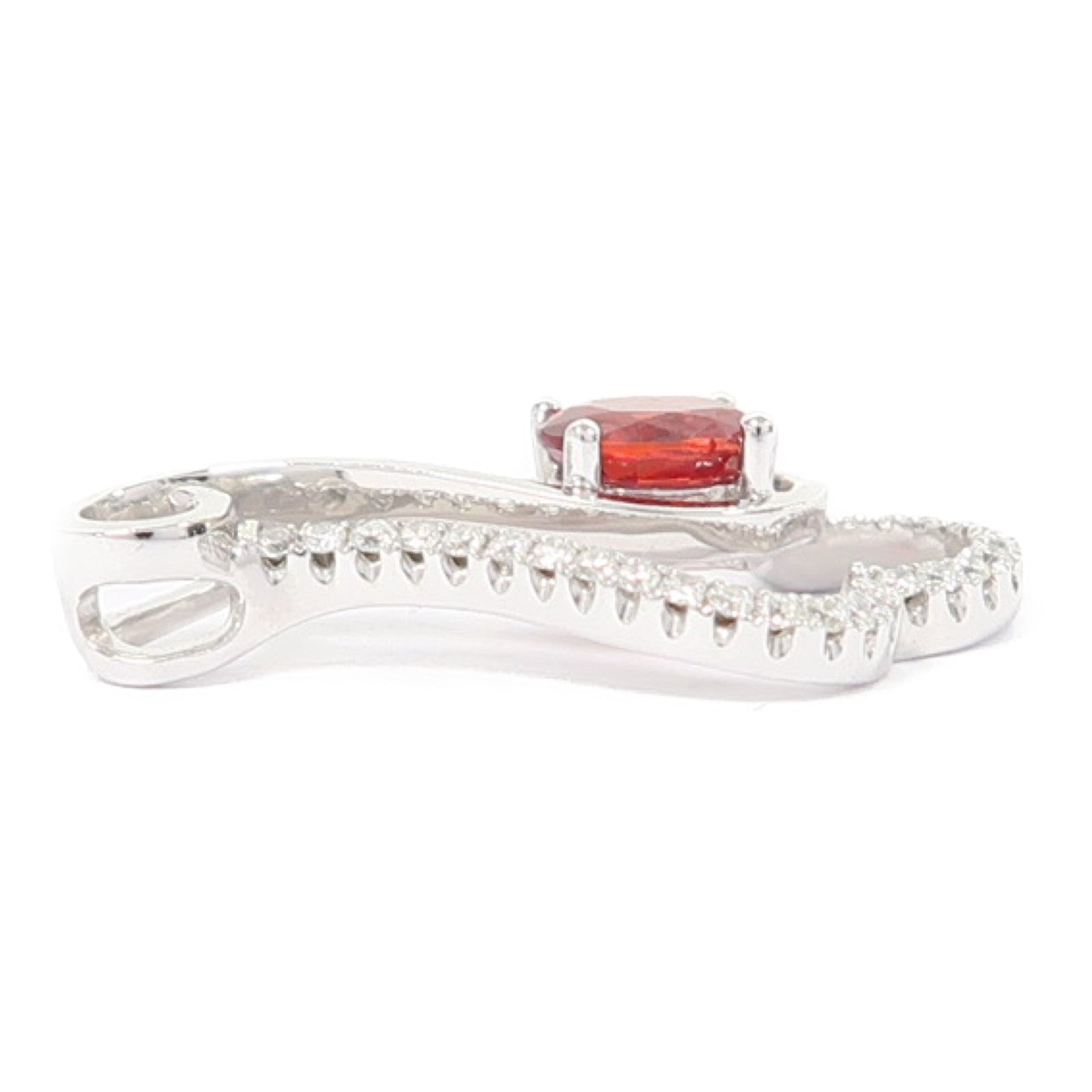 JEWELRY 18K白金Ruby 2.09g 0.522ct紅寶石/0.183ct鑽石吊墜