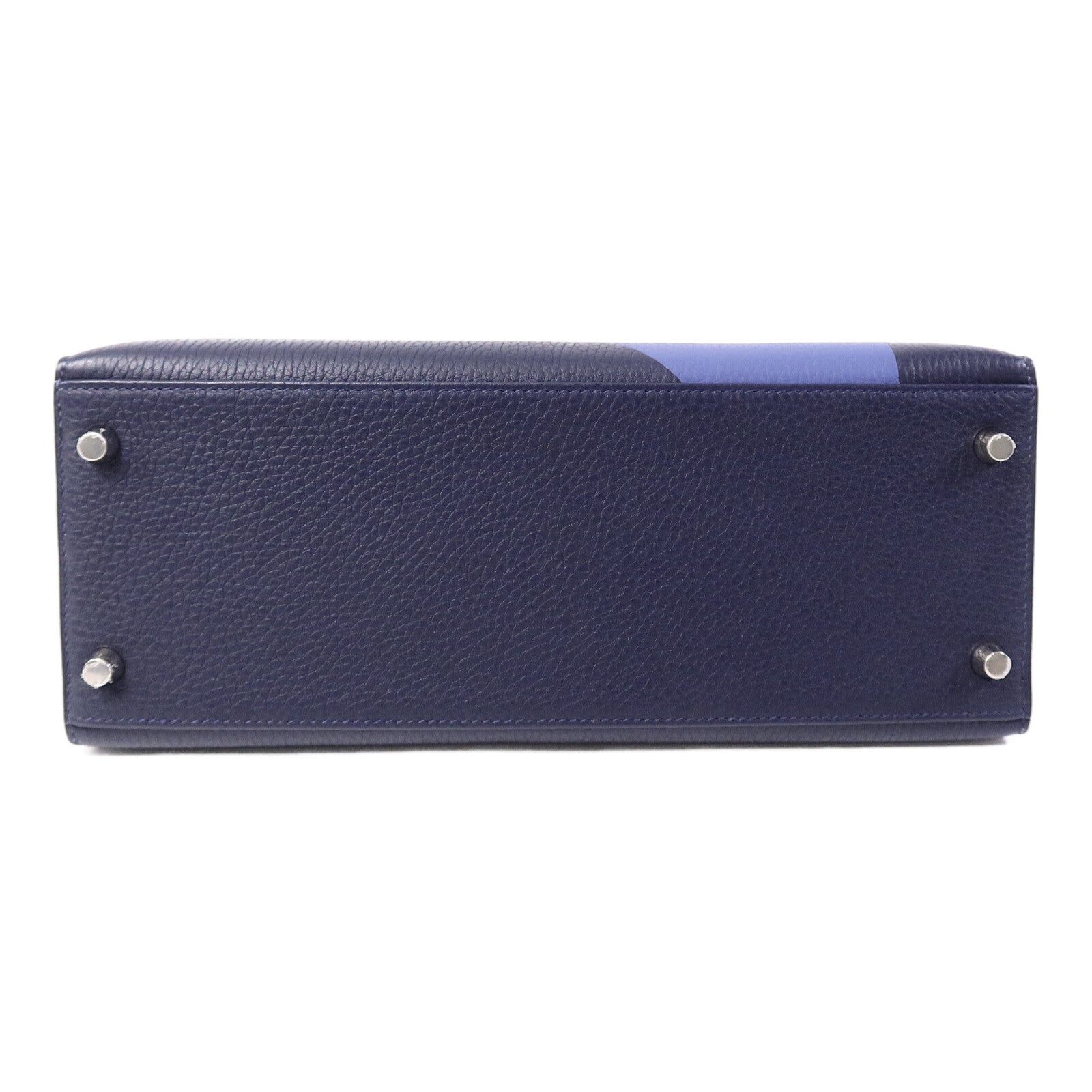 HERMES Clémence/Tadelakt皮革Kelly 28手挽肩背兩用袋Bleu Nuit/Bleu Brighton/Capucine
