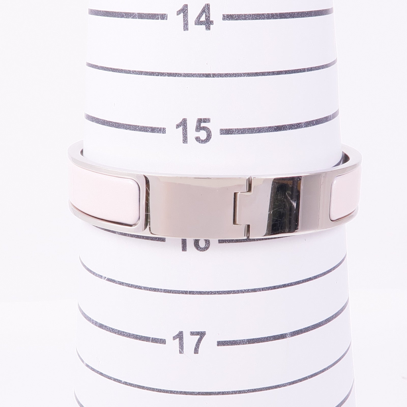 HERMES 金屬/琺瑯Clic H手鐲Rose Sakura