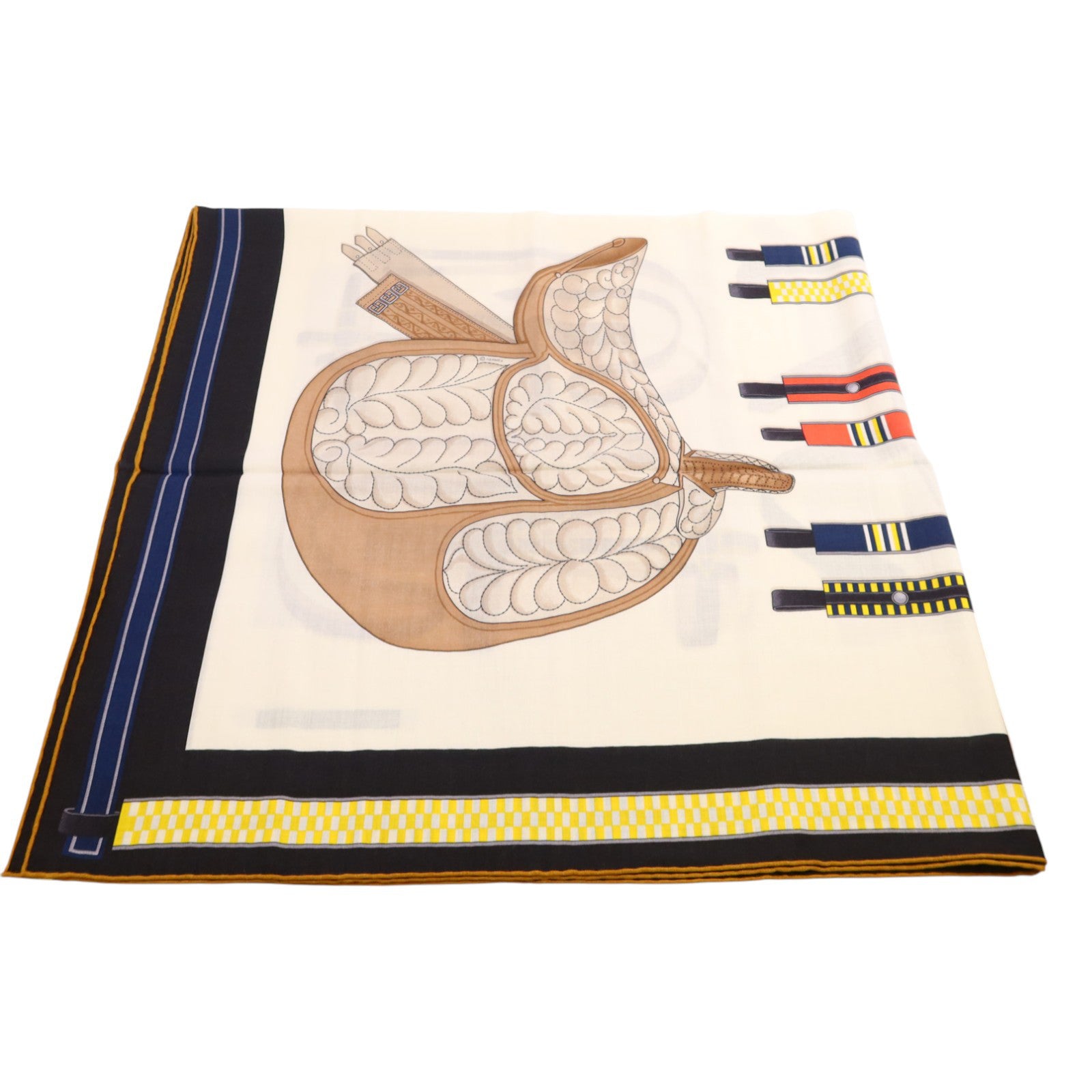 HERMES 【激減優惠】羊絨/絲質Mors A Jouets Bandana Shawl 140絲巾