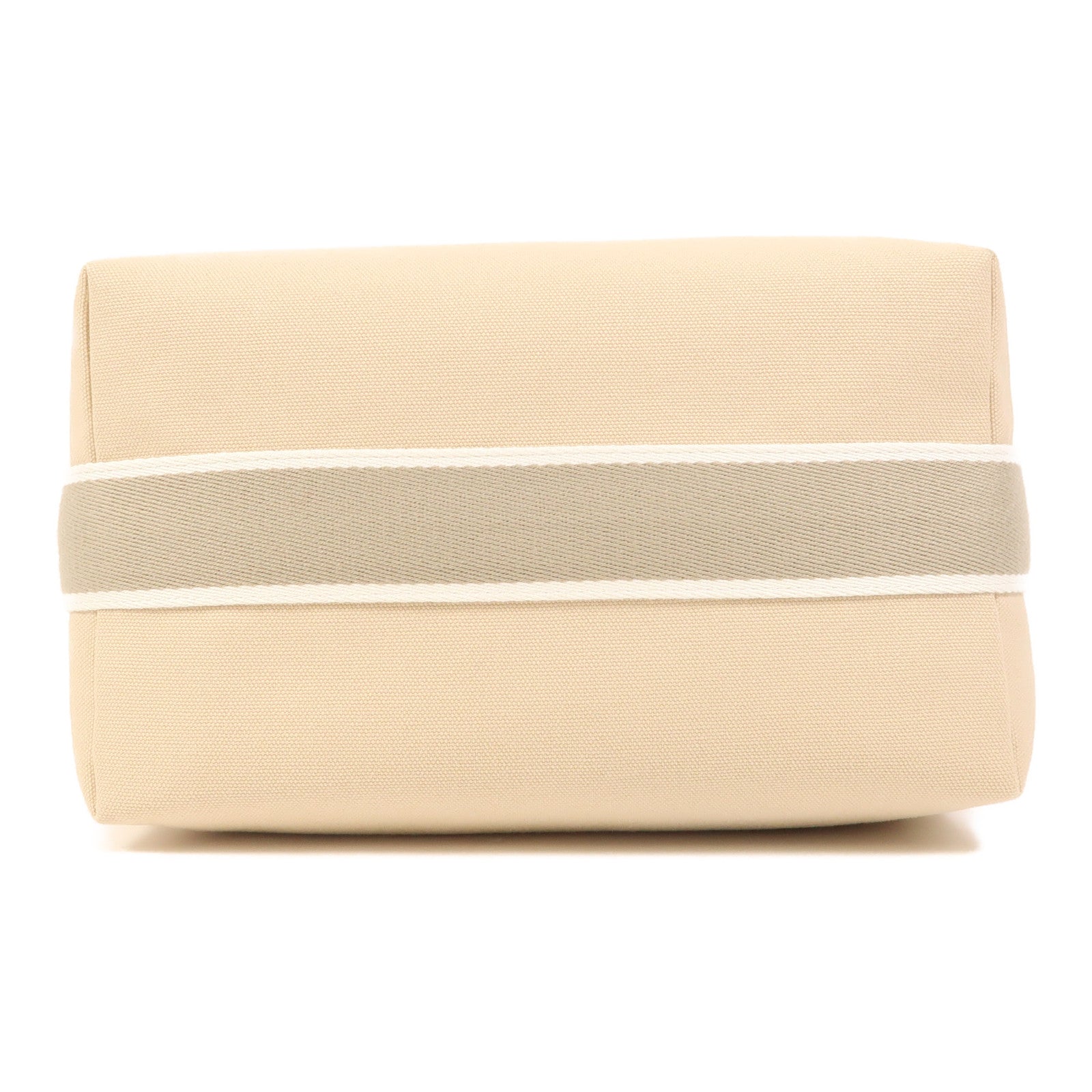 HERMES 帆布Bride A Brac GM銀扣手挽袋
