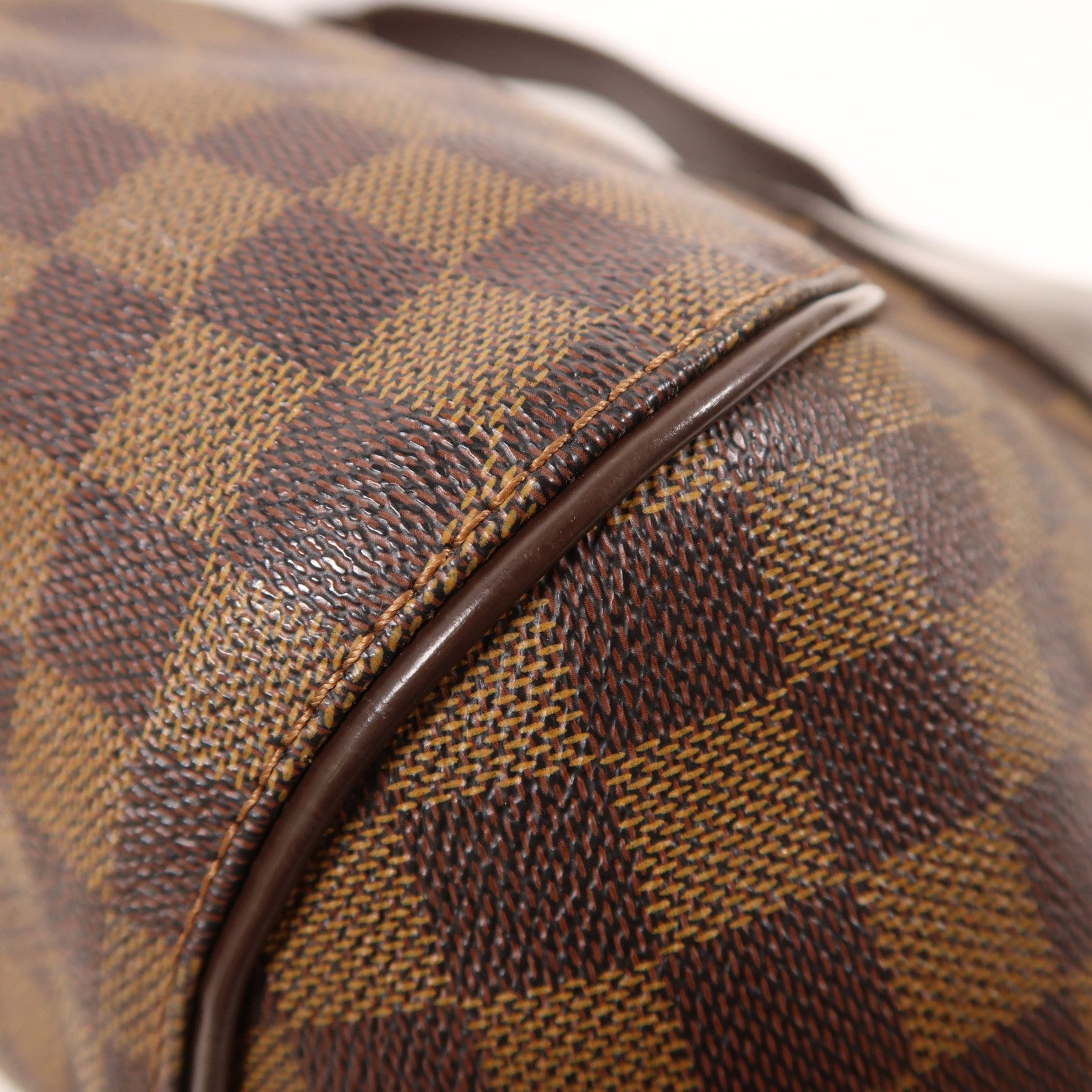 LOUIS VUITTON Damier Sistina PM金扣肩背袋棕色