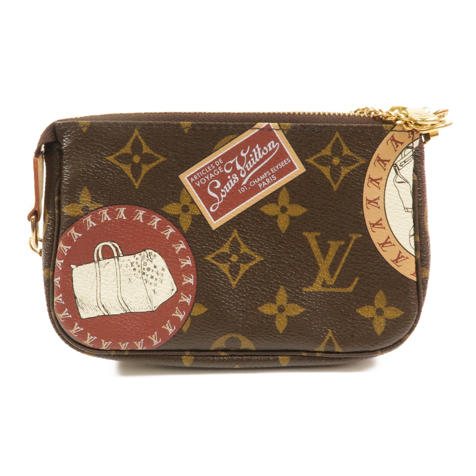 LOUIS VUITTON Monogram Mini Pochette Accessoires Pouch零錢包