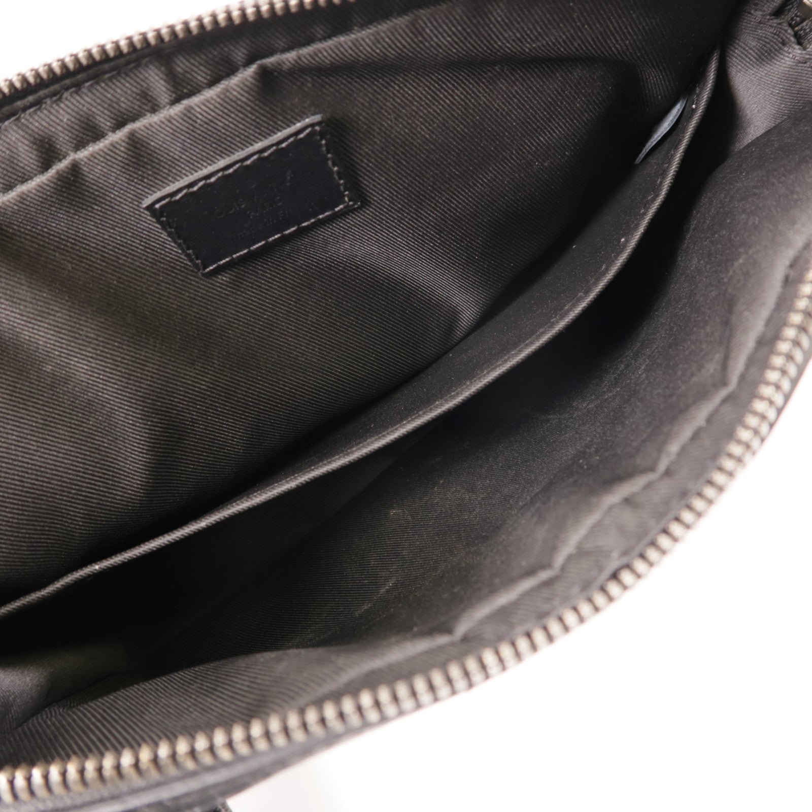 LOUIS VUITTON Monogram Eclipse Reverse Trio Messenger銀扣肩背袋灰色