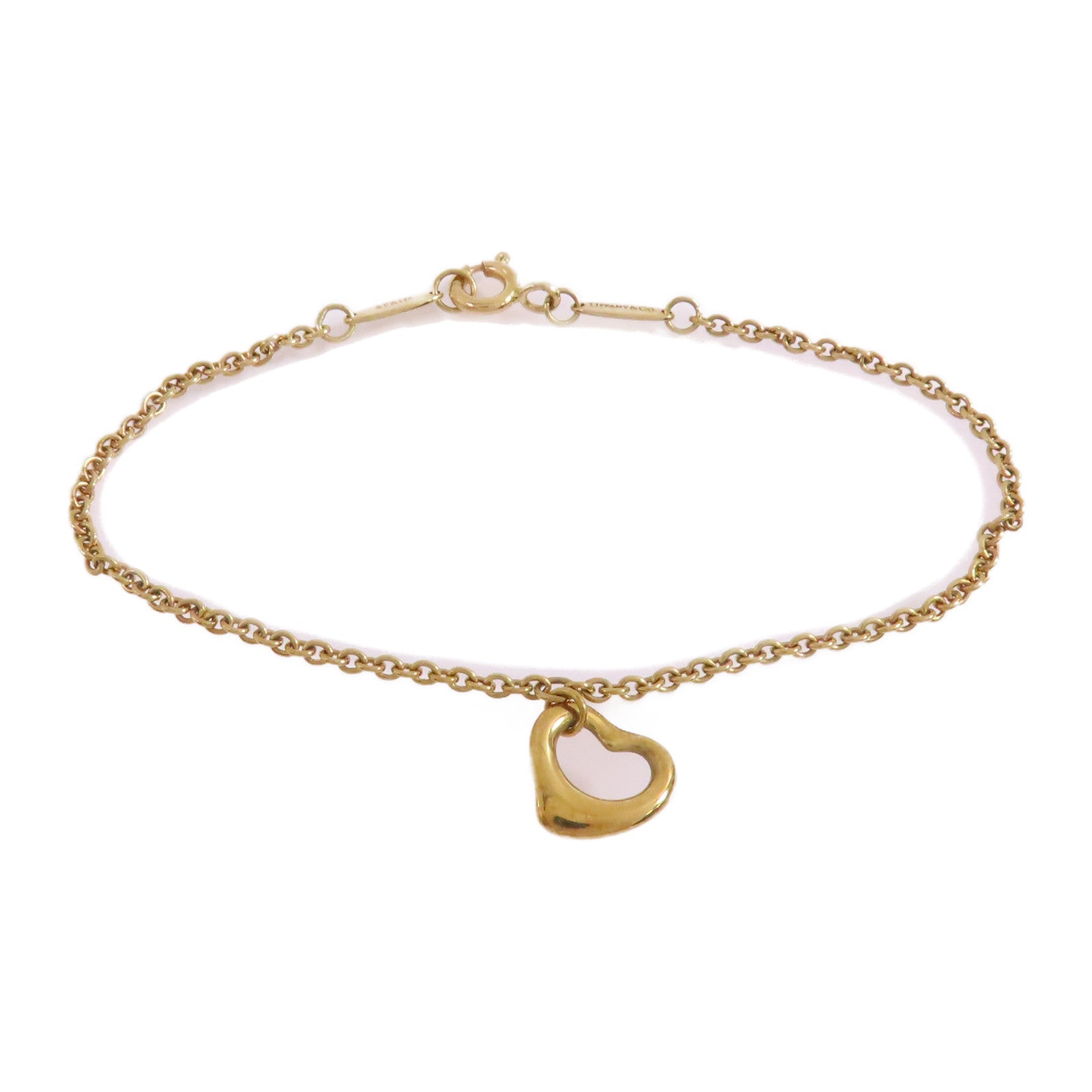 TIFFANY＆CO 【激減優惠】18K黃金Open Heart Bracelet手鏈