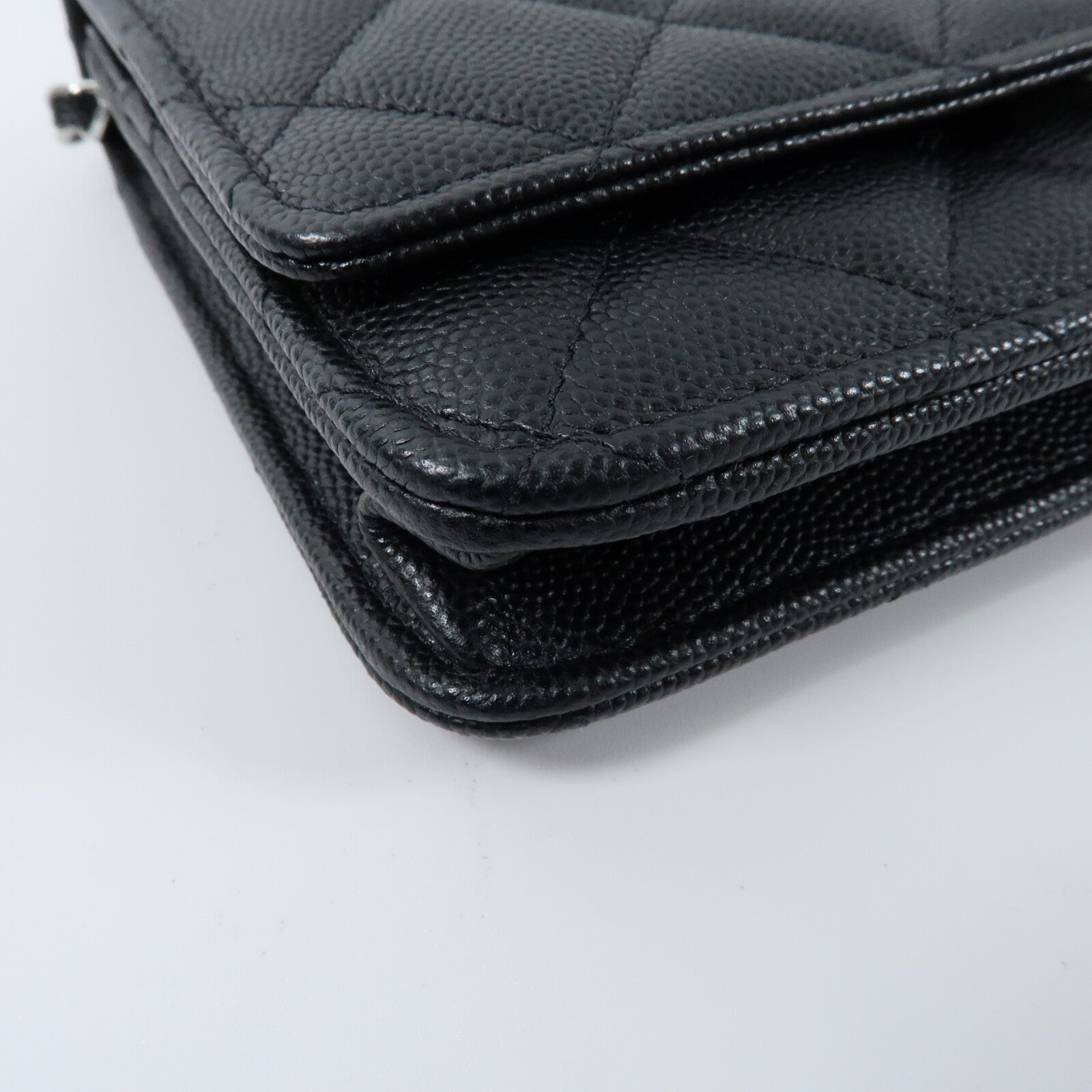 CHANEL 牛皮皮革WOC Wallet On Chain銀扣鏈帶肩背袋