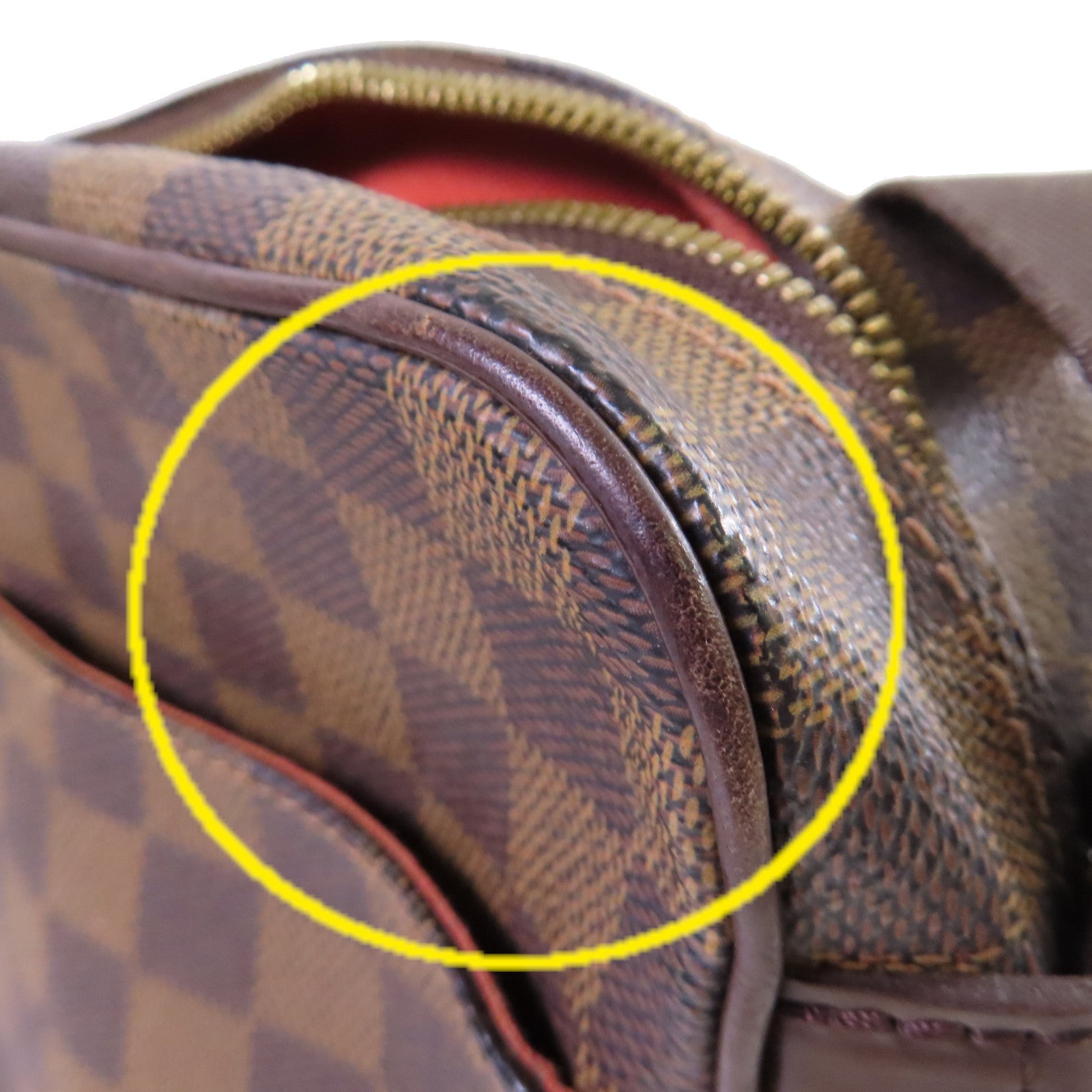 LOUIS VUITTON Damier Ebene Olav PM Shoulder Bag金扣肩背袋啡色