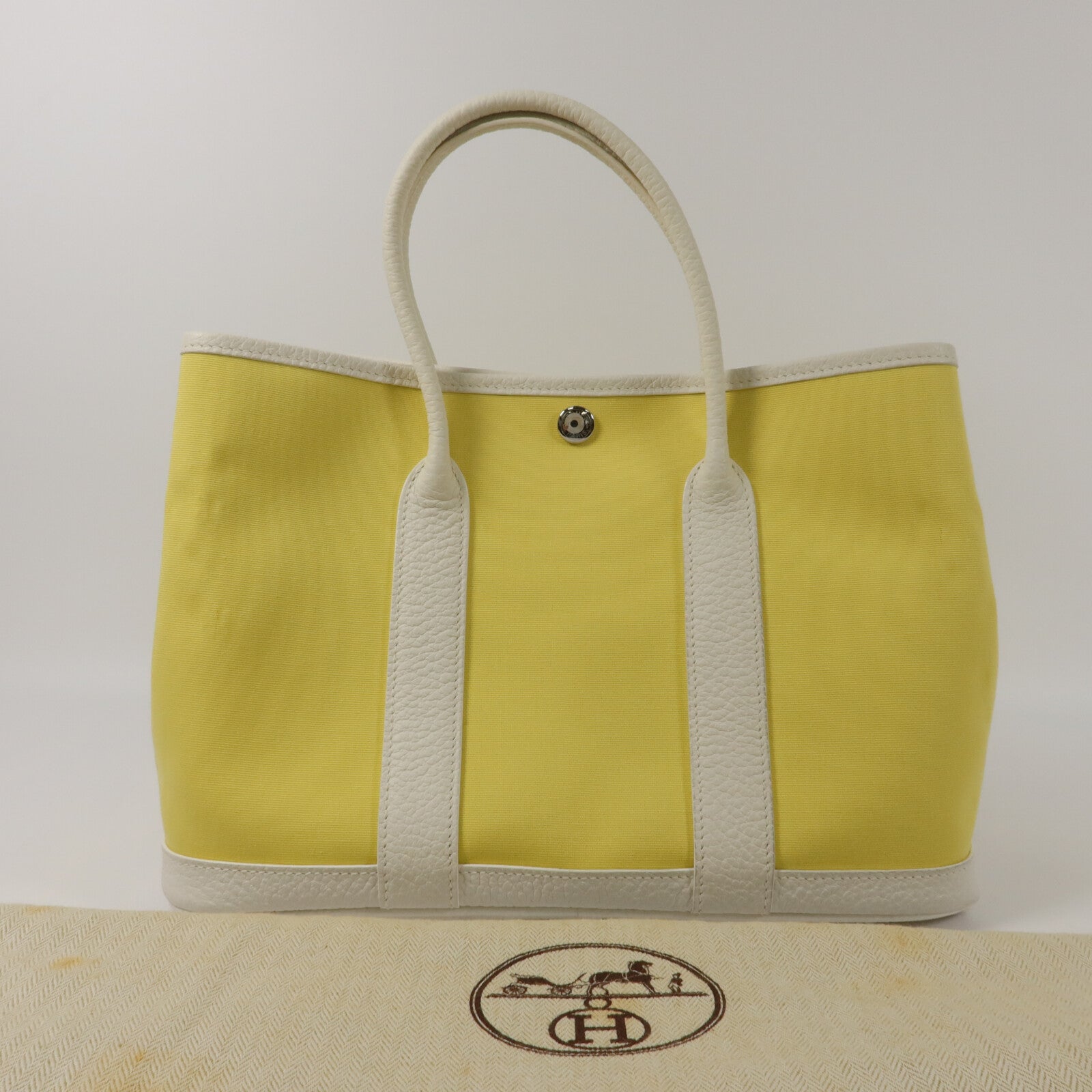 HERMES 帆布Garden Party TPM手挽袋Jane Poussin