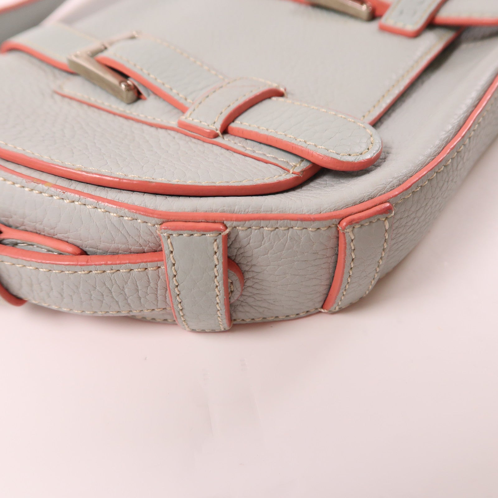 LOEWE SHW Shoulder Bag Calfskin Leather Light Blue