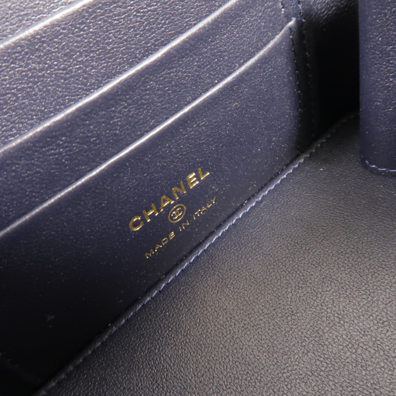 CHANEL 羊皮皮革Vanity Case鏈帶肩背袋