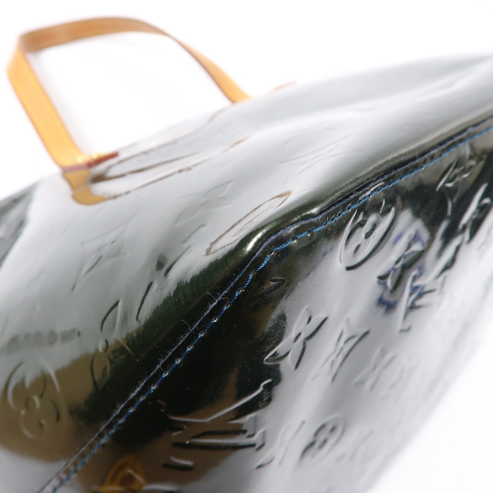 LOUIS VUITTON Vernis Bellevue PM金扣肩背袋綠色