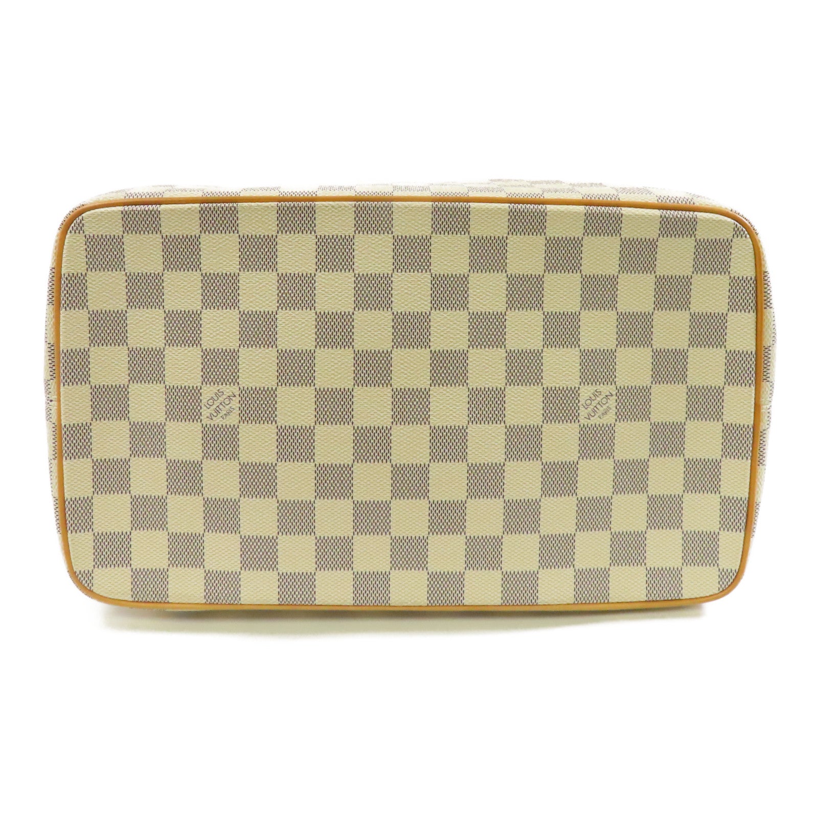 LOUIS VUITTON 【激減優惠】Damier Azur Saleya MM金扣手挽袋/肩背袋白色
