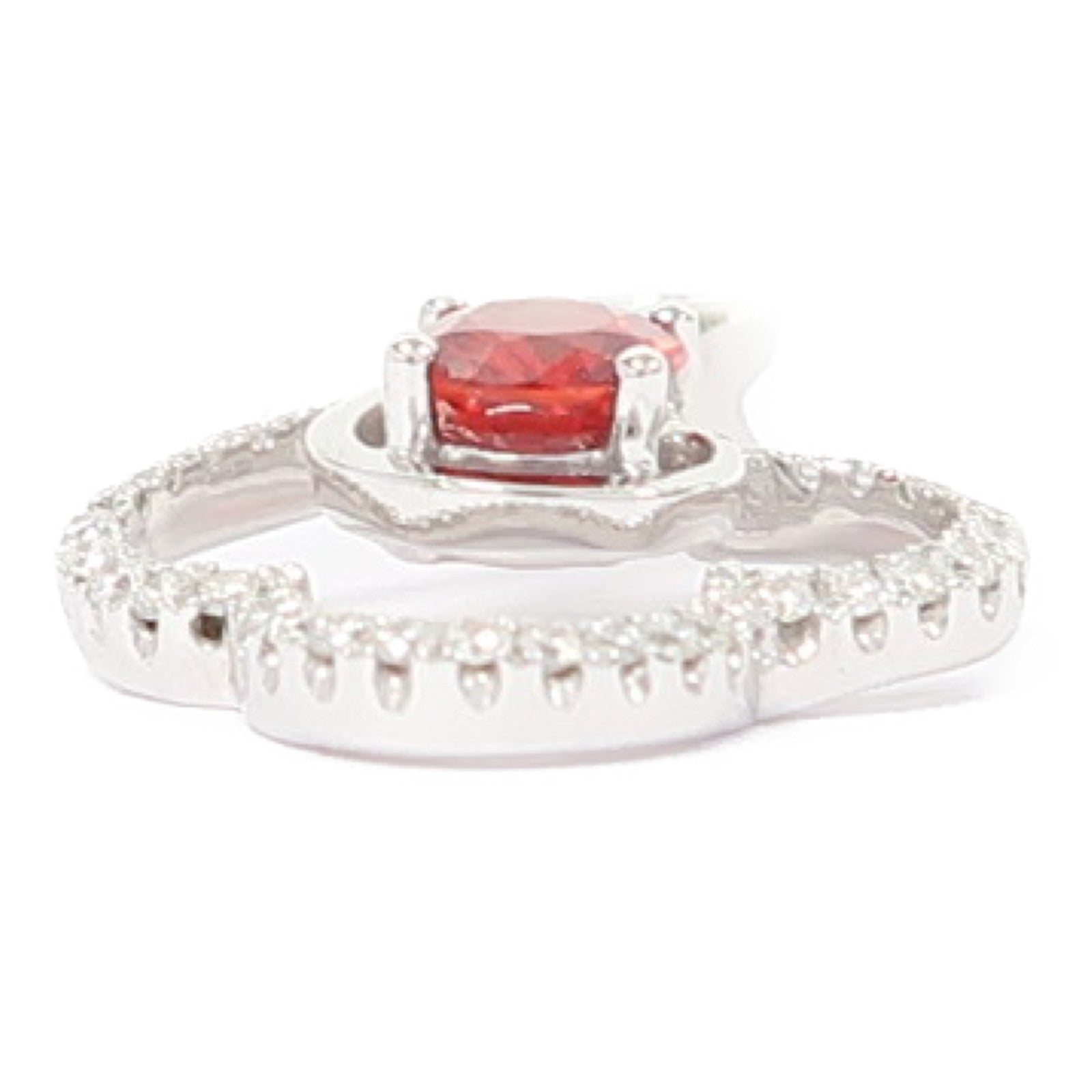 JEWELRY 18K白金Ruby 2.09g 0.522ct紅寶石/0.183ct鑽石吊墜