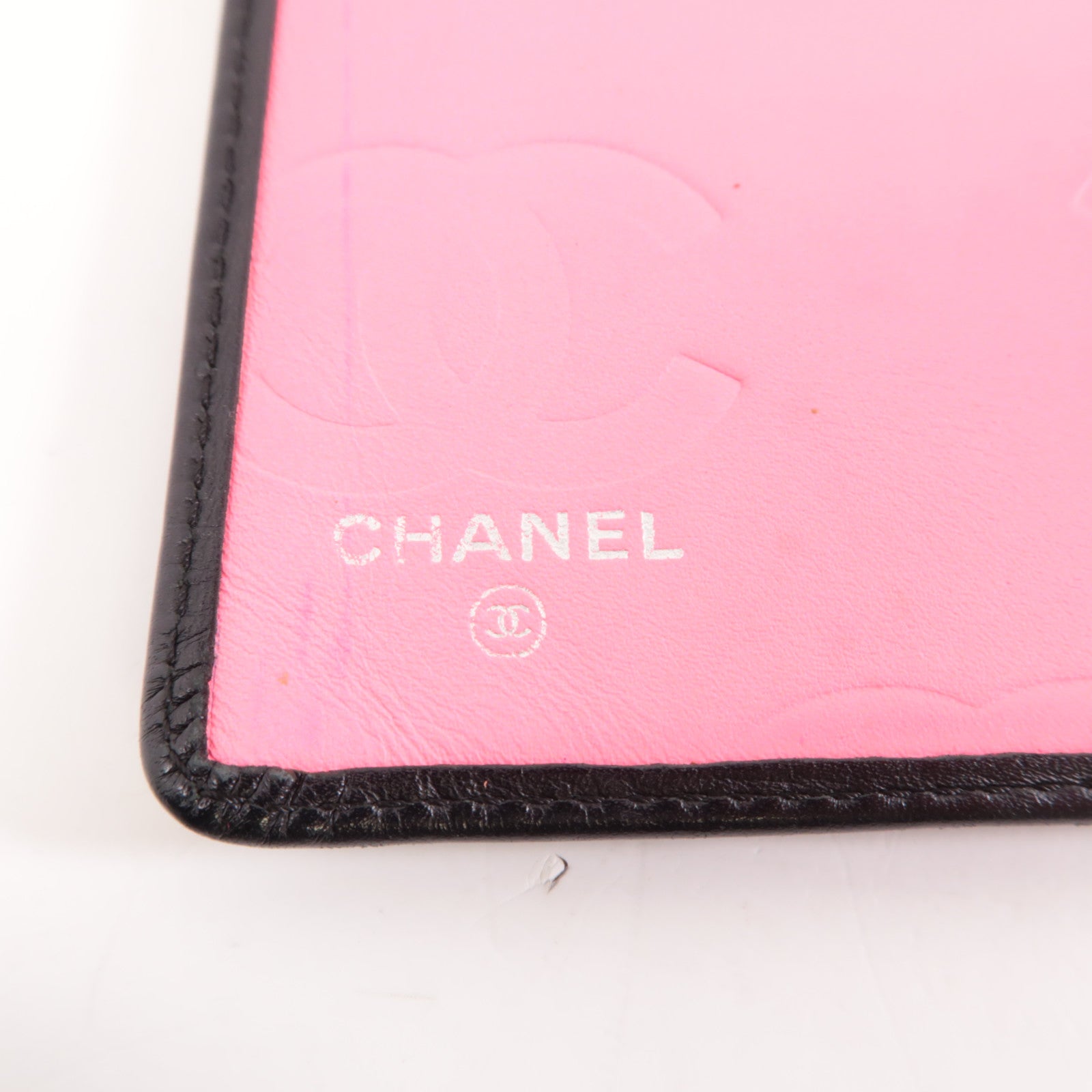 CHANEL 菱格牛皮皮革Cambon Long Wallet銀扣長錢包黑色