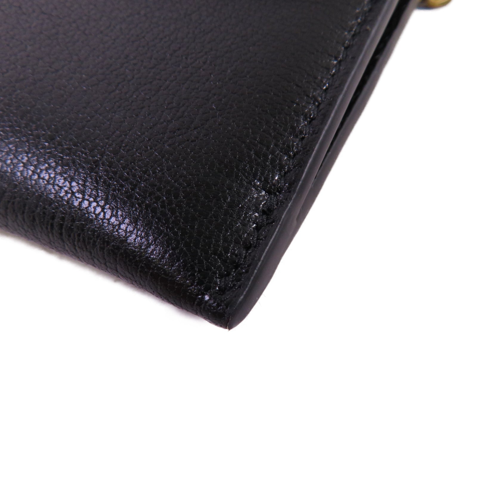 Dior 牛皮皮革Saddle Long Wallet With Chain Shoulder Bag金扣錢包肩背袋黑色