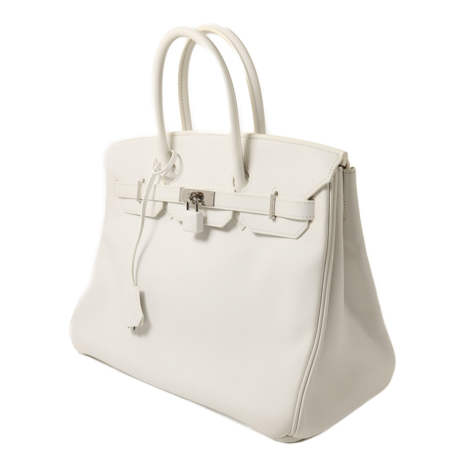 HERMES Epsom皮革Birkin 35手挽袋Blanc