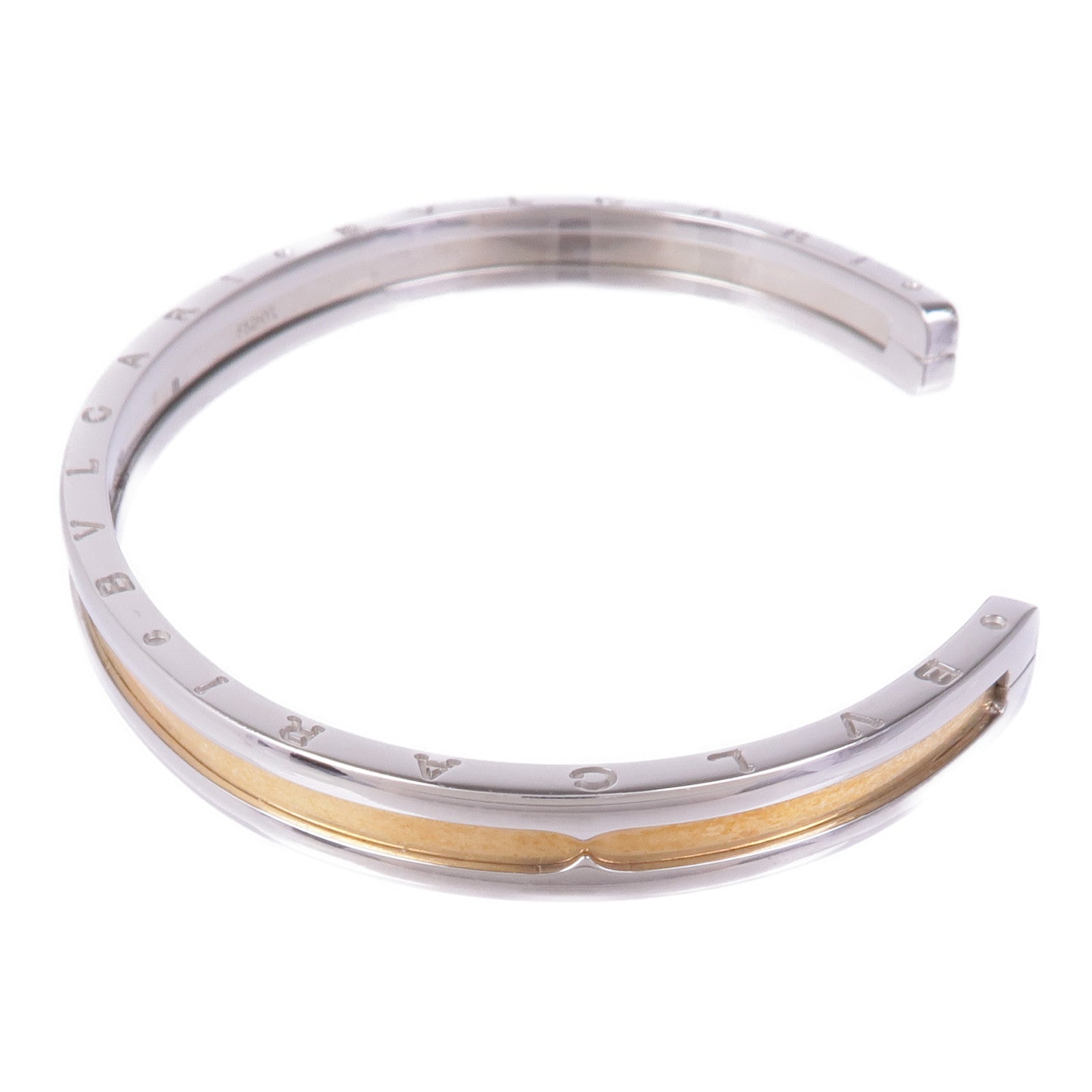 BVLGARI 18K黃金/不鏽鋼B-zero1 Open Bangle手鐲