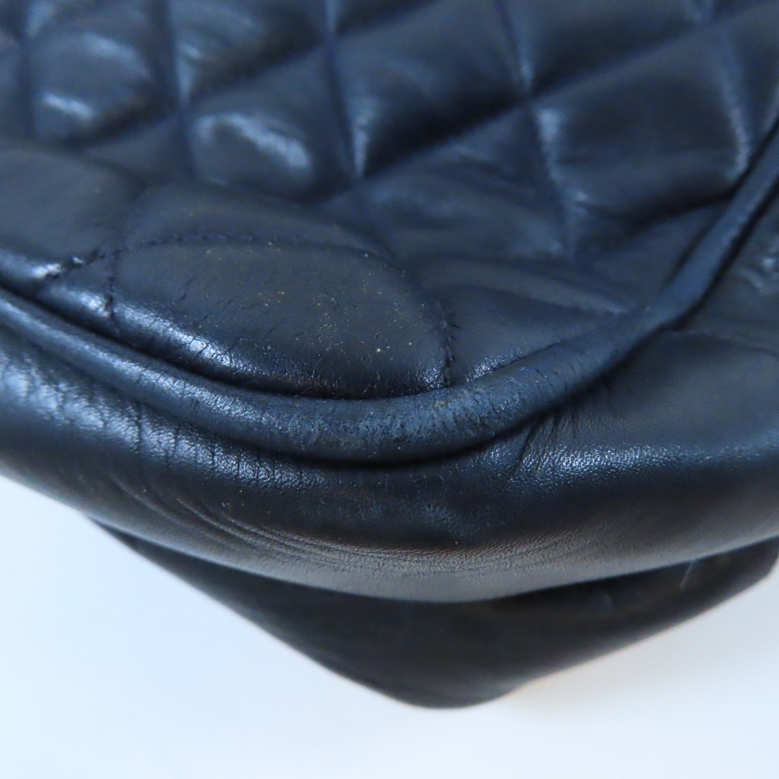 CHANEL 【均一特價】菱格羊皮皮革Chain Shoulder Bag金扣鏈帶肩背袋藍色
