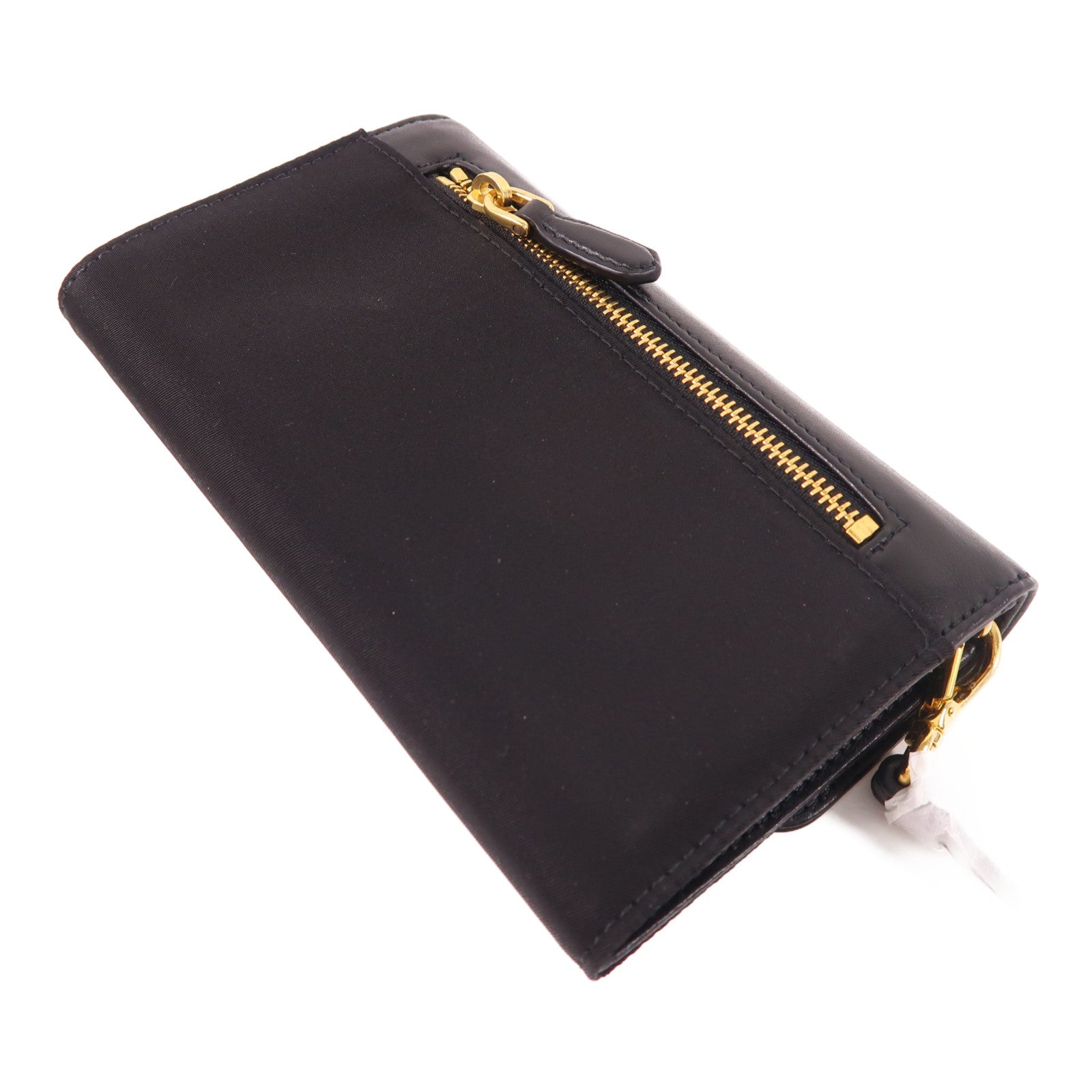 PRADA 尼龍/皮革Wallet金扣錢包