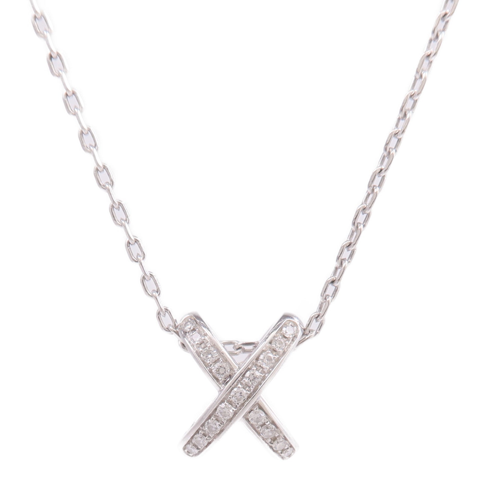 Chaumet 18K白金Jeux De Liens Necklace鑽石項鍊