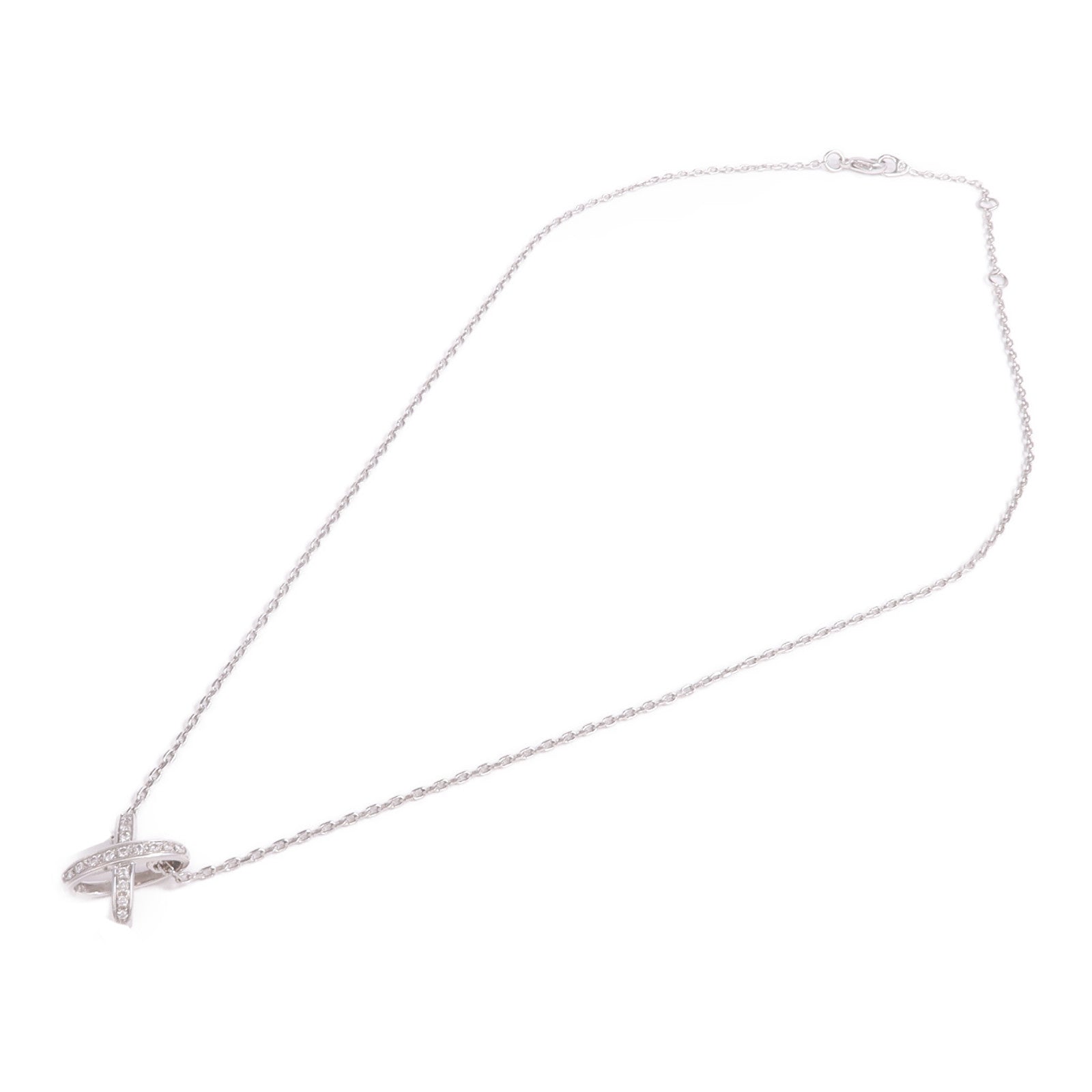 Chaumet 18K白金Jeux De Liens Necklace鑽石項鍊