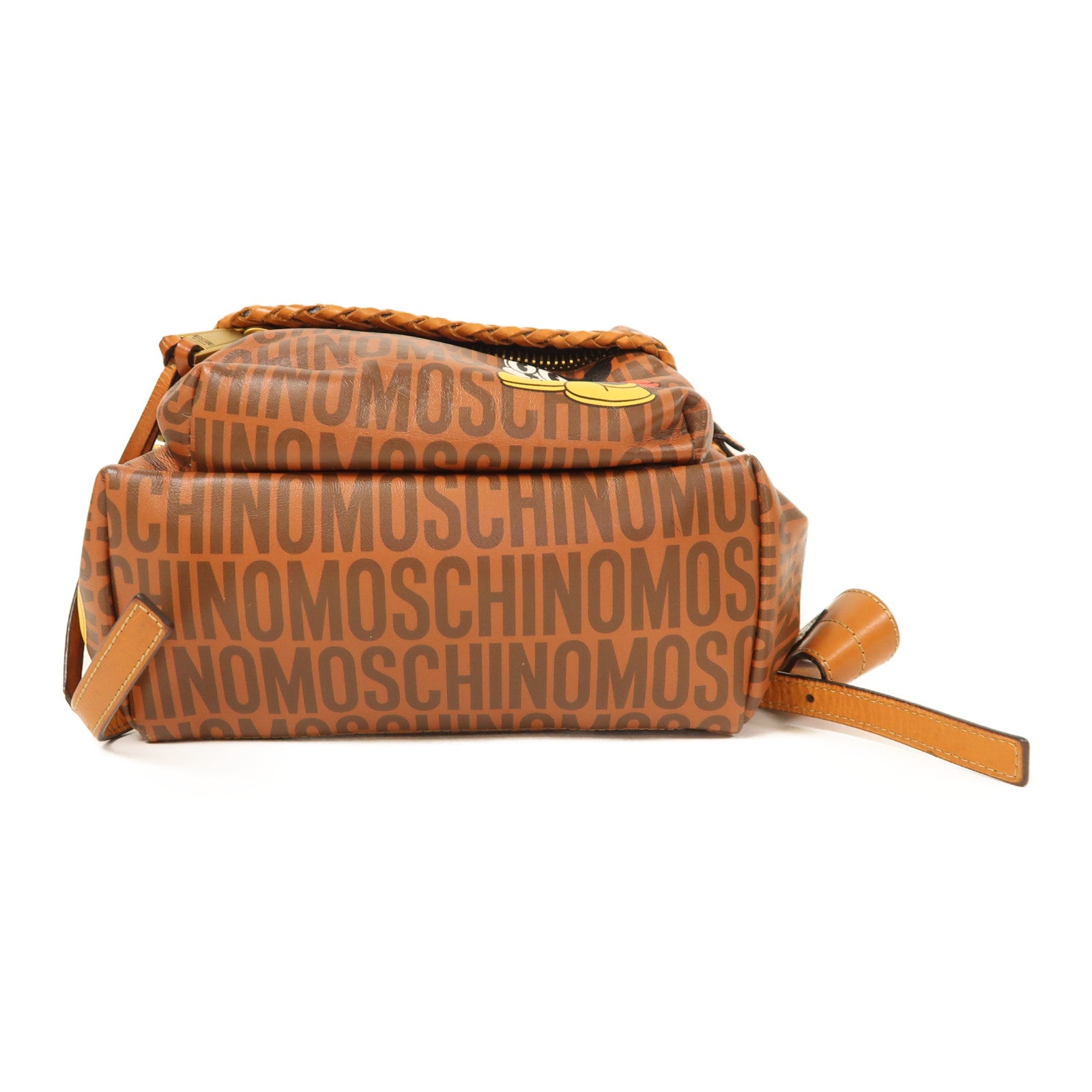 MOSCHINO 【激減優惠】牛皮皮革Betty Collection金扣背包啡色