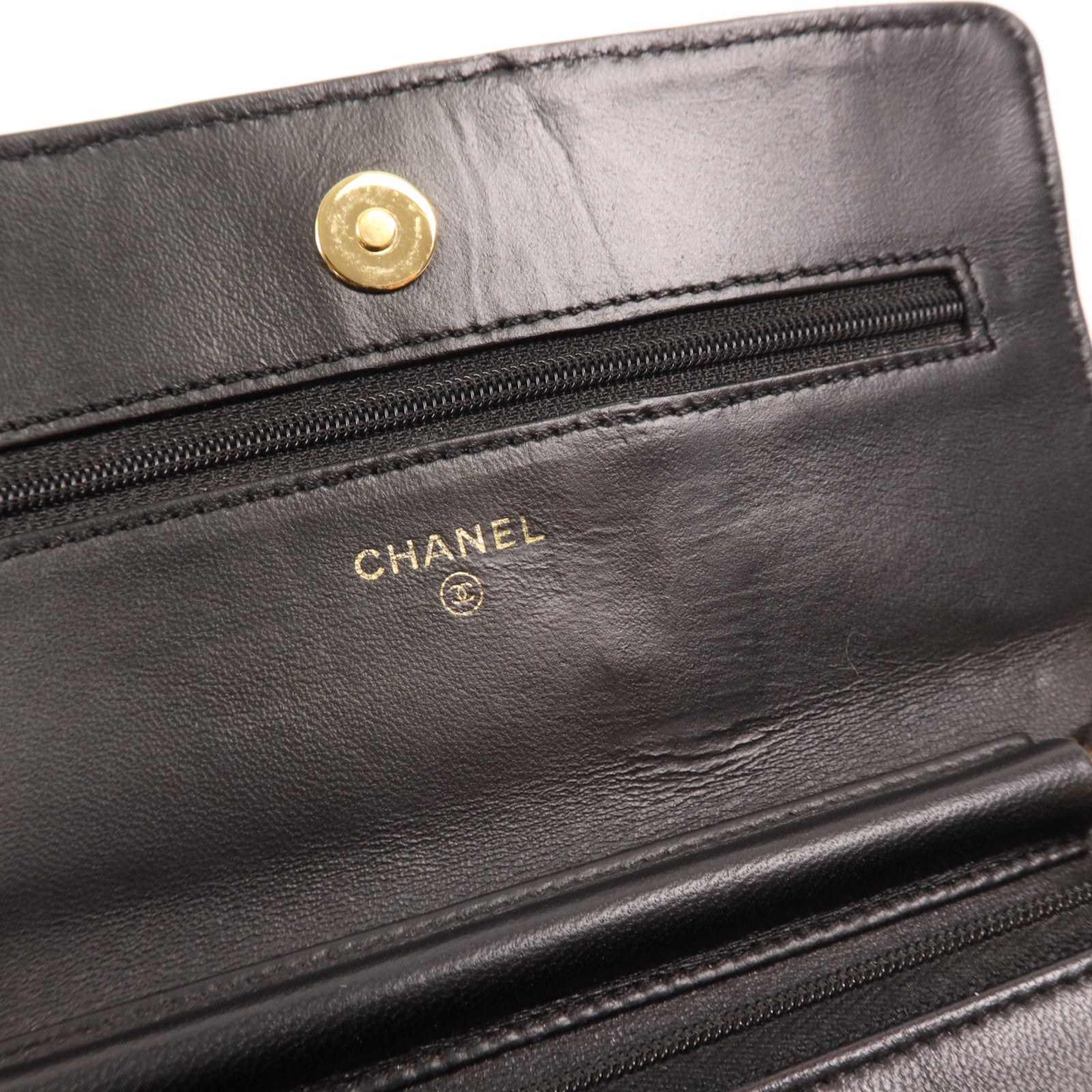 CHANEL 羊皮皮革WOC Wallet On Chain金扣鏈帶肩背袋
