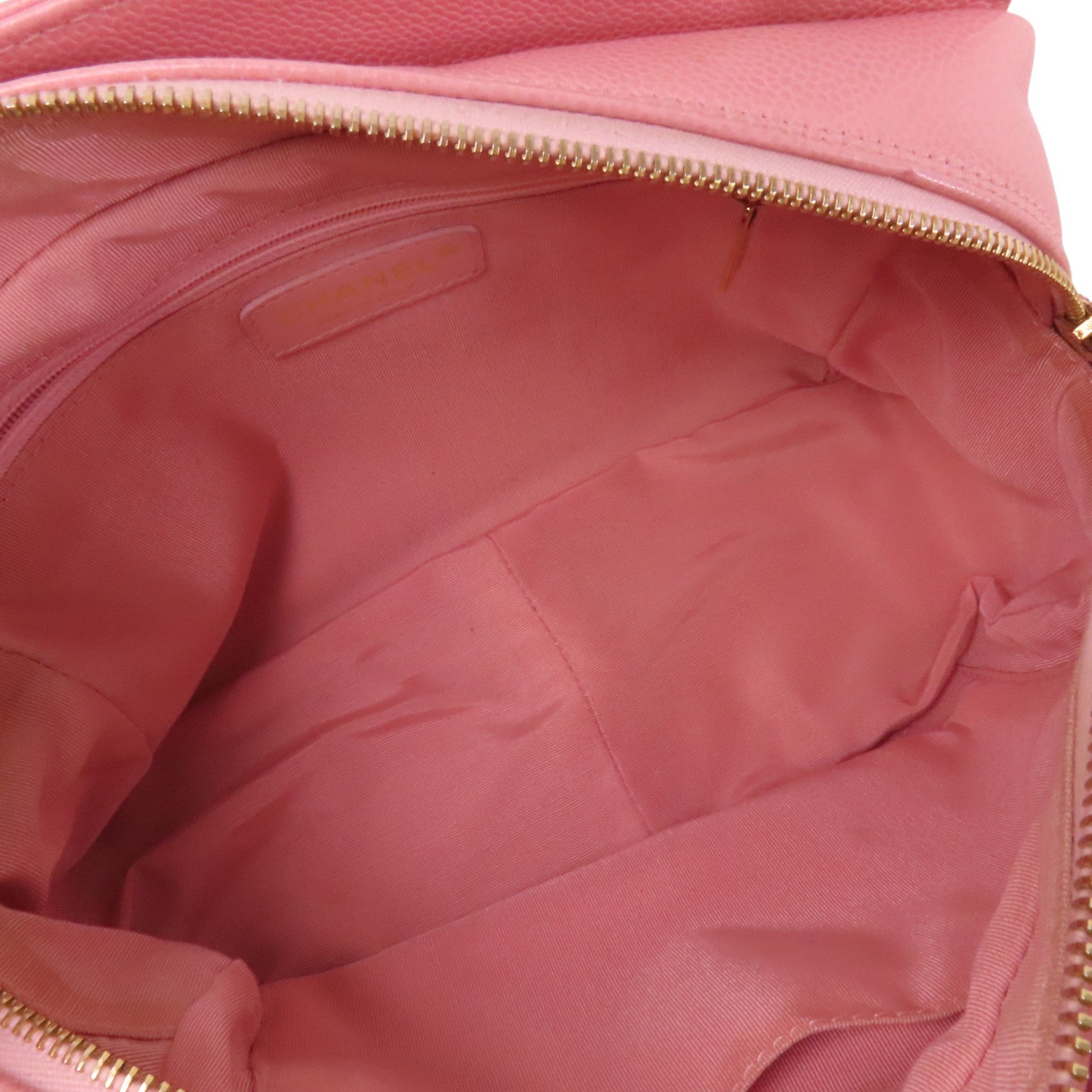 CHANEL 牛皮皮革Petite Timeless Tote Bag金扣鏈帶肩背袋
