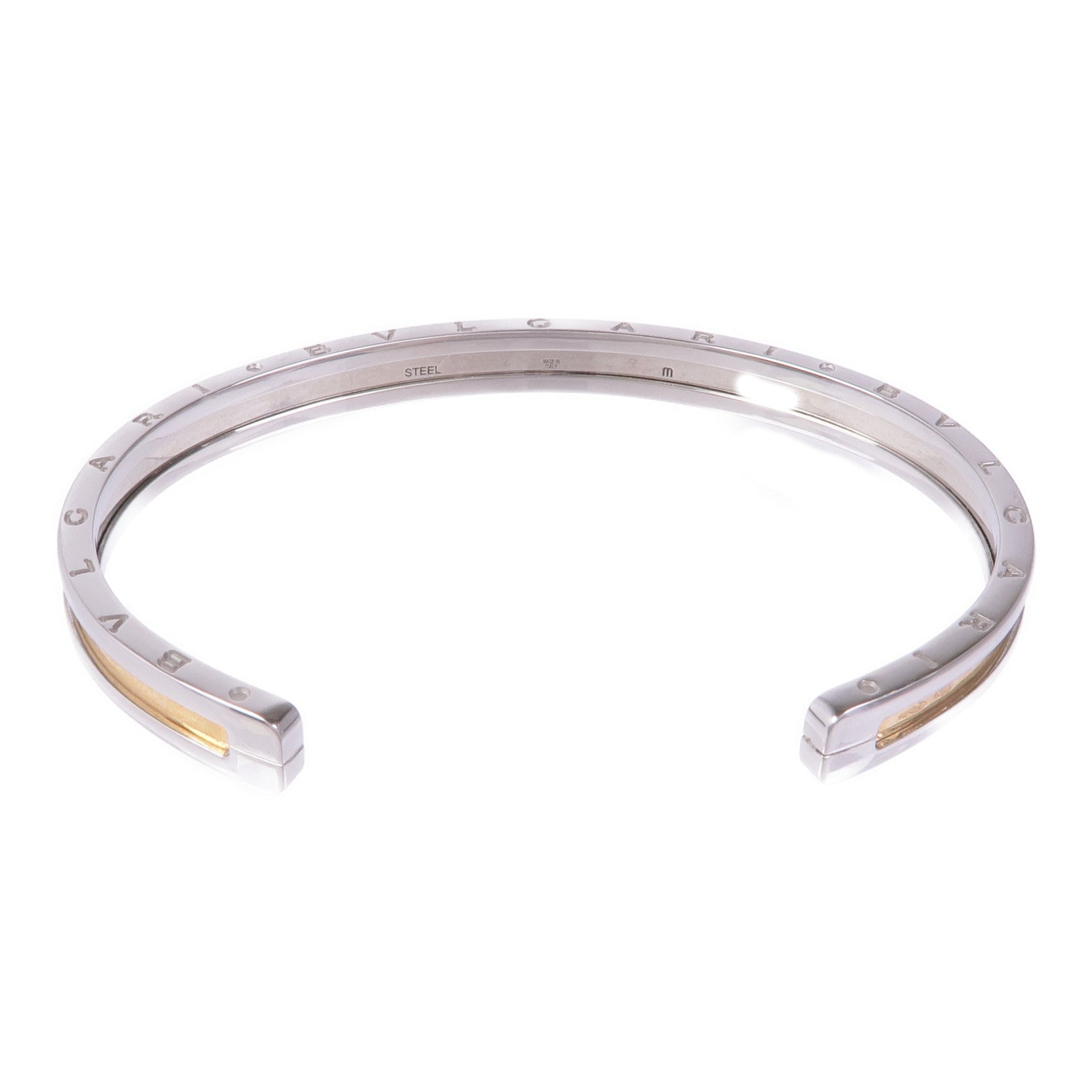 BVLGARI 18K黃金/不鏽鋼B-zero1 Open Bangle手鐲