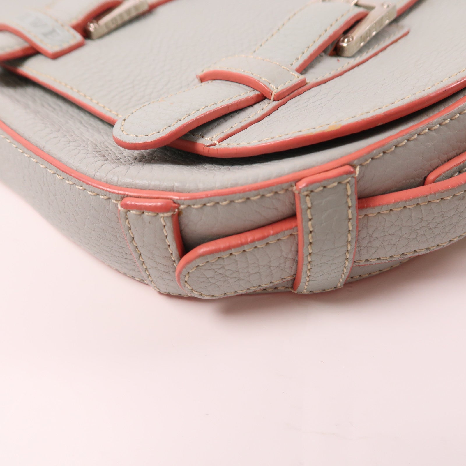 LOEWE SHW Shoulder Bag Calfskin Leather Light Blue