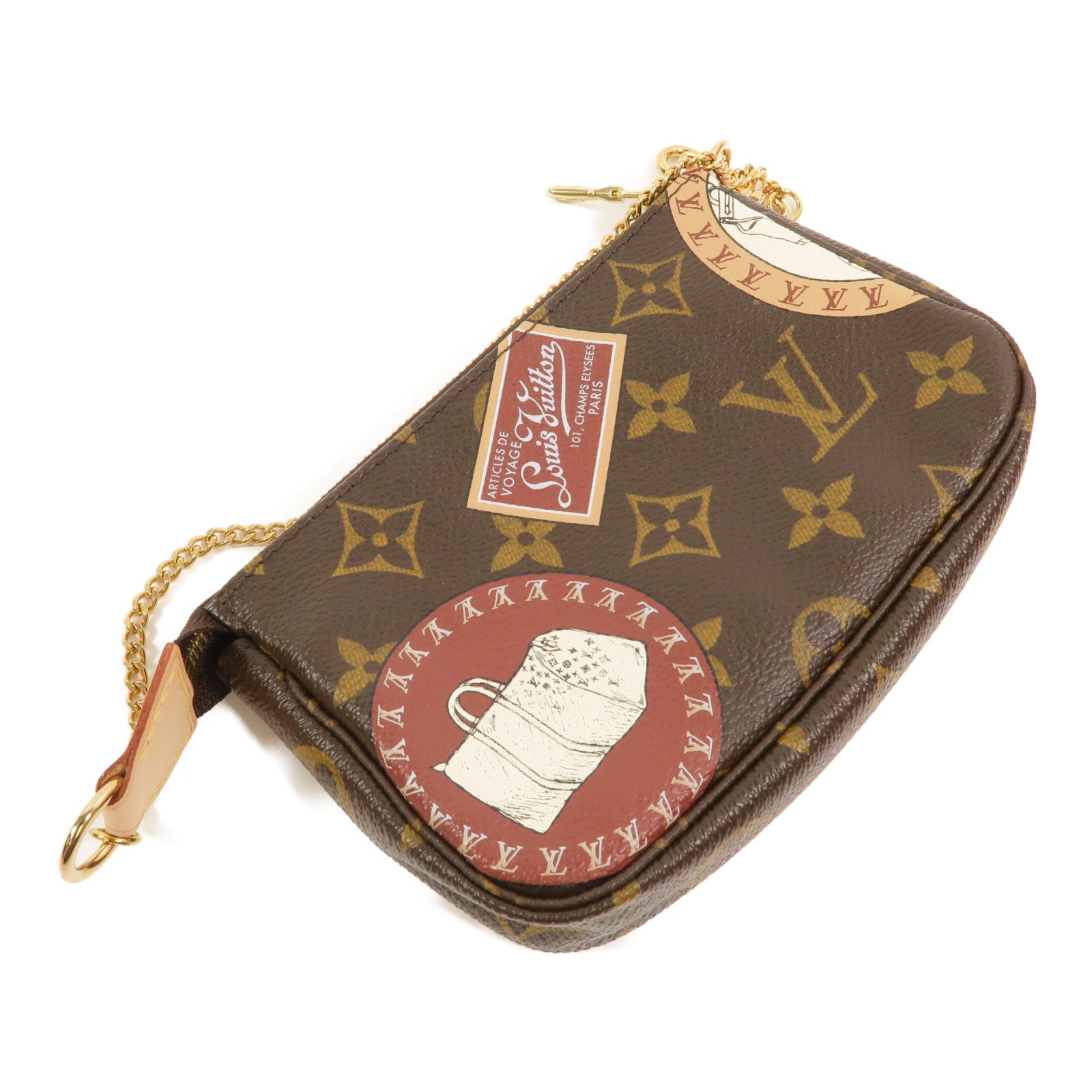 LOUIS VUITTON Monogram Mini Pochette Accessoires Pouch零錢包
