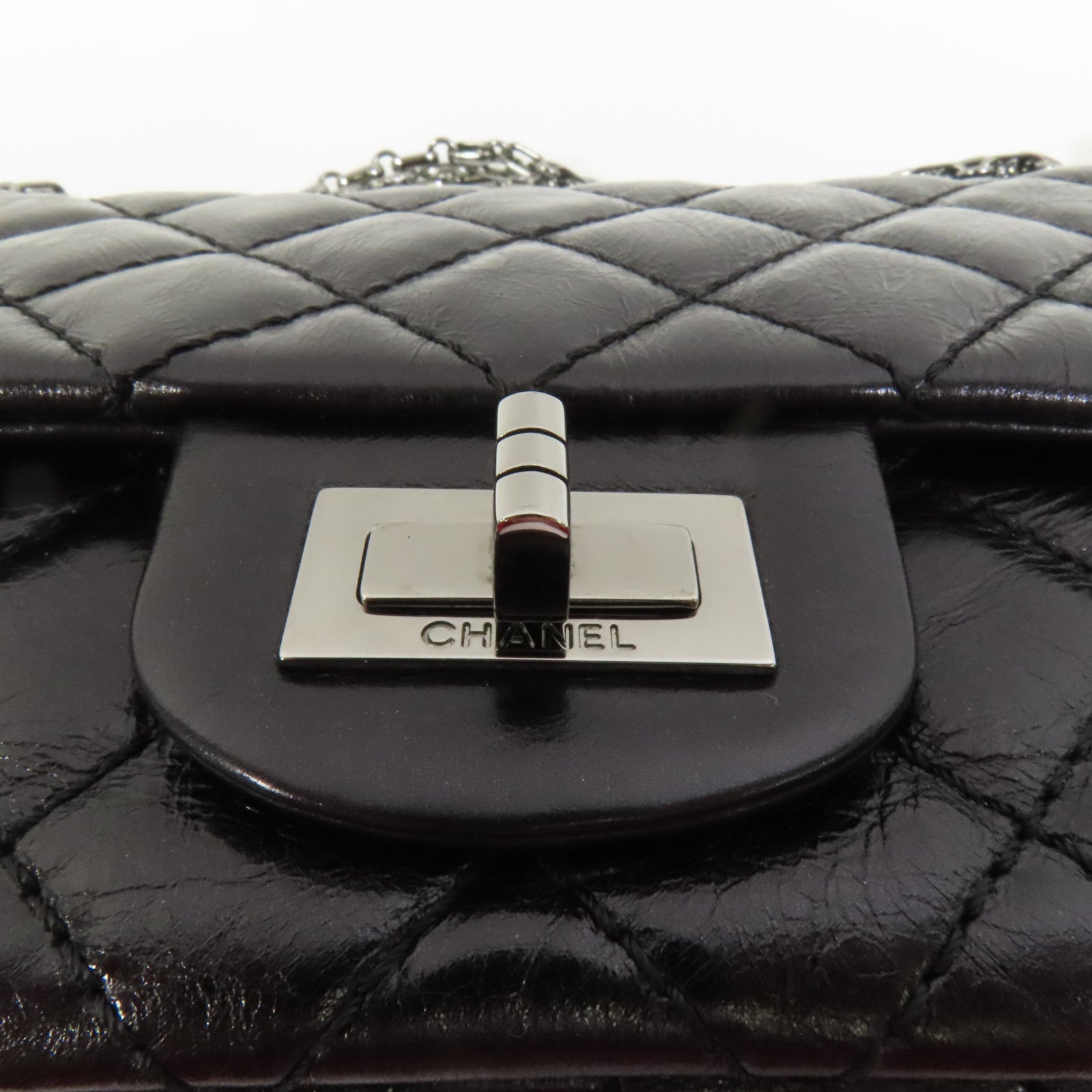 CHANEL 牛皮皮革2.55 Chain Shoulder鏈帶肩背袋