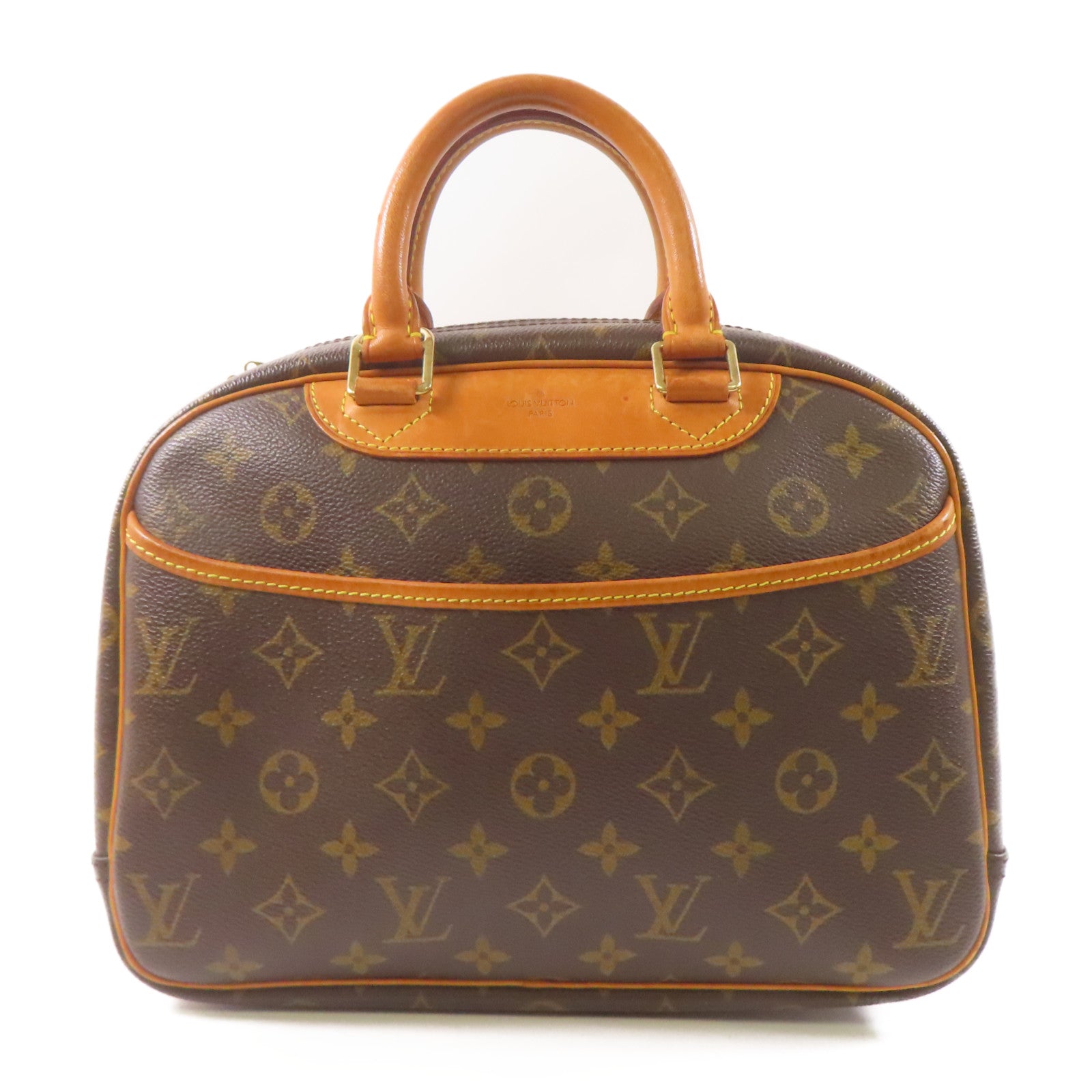 LOUIS VUITTON 【激減優惠】Monogram Trouville金扣手挽袋棕色
