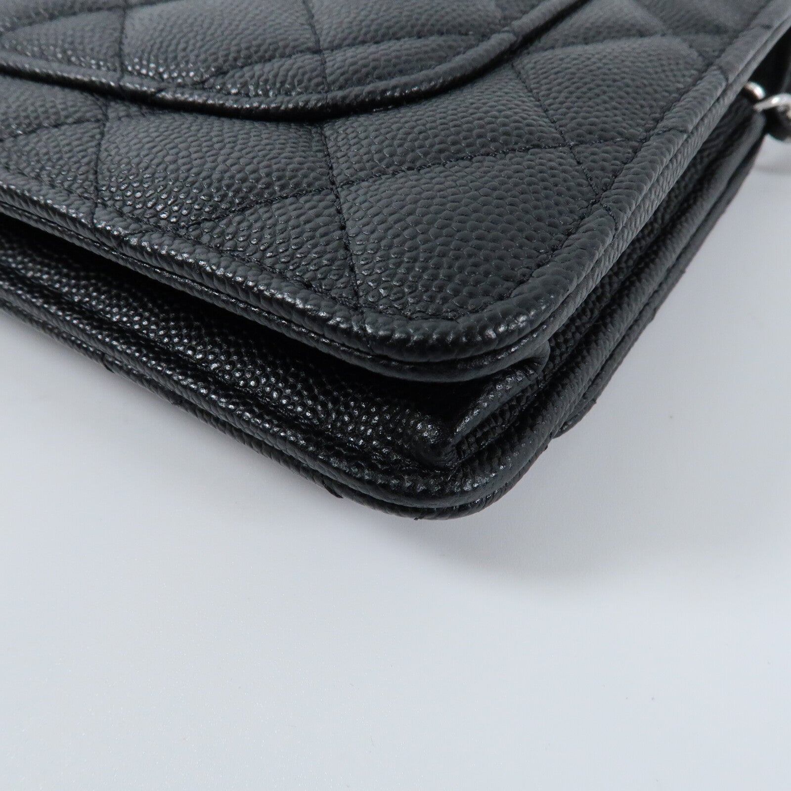 CHANEL 牛皮皮革WOC Wallet On Chain銀扣鏈帶肩背袋
