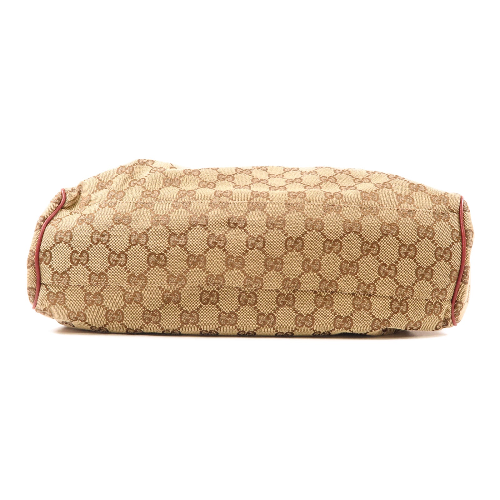 GUCCI 帆布Handbag/Shoulder Bag金扣手挽袋/肩背袋棕色/紅色