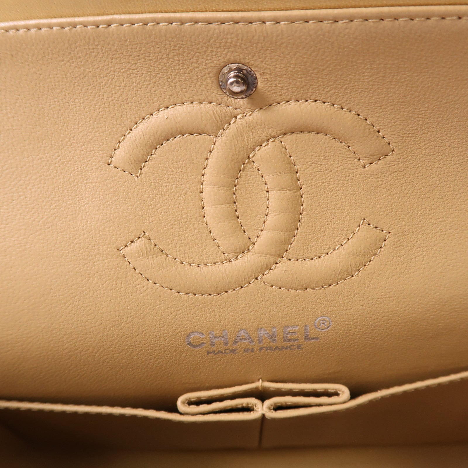 CHANEL 羊皮皮革Vintage Classic 23銀扣鏈帶肩背袋