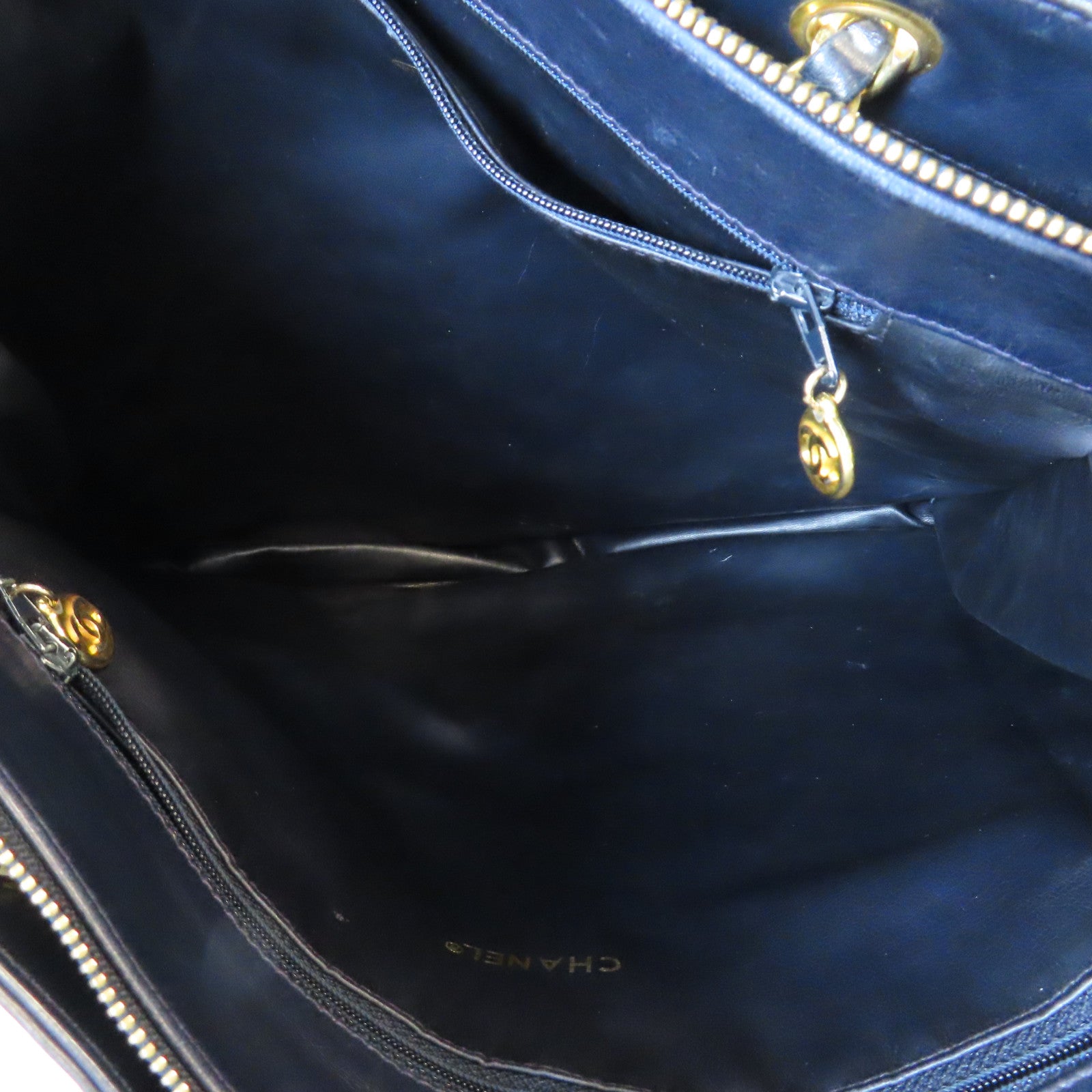 CHANEL 【均一特價】菱格羊皮皮革Chain Shoulder Bag金扣鏈帶肩背袋藍色