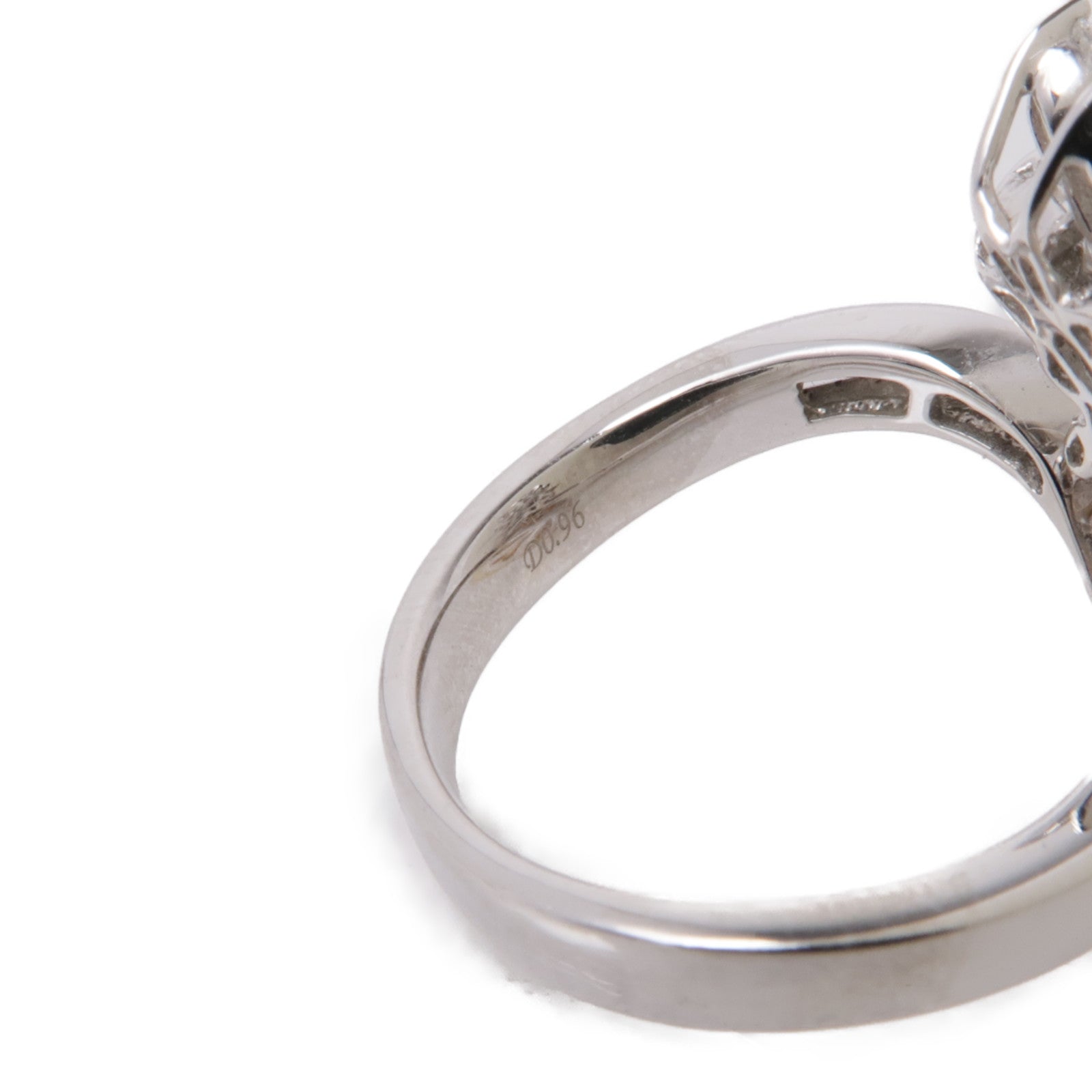 JEWELRY 18K白金Diamond Ring 8.9g珍珠/0.96ct鑽石戒指US#6
